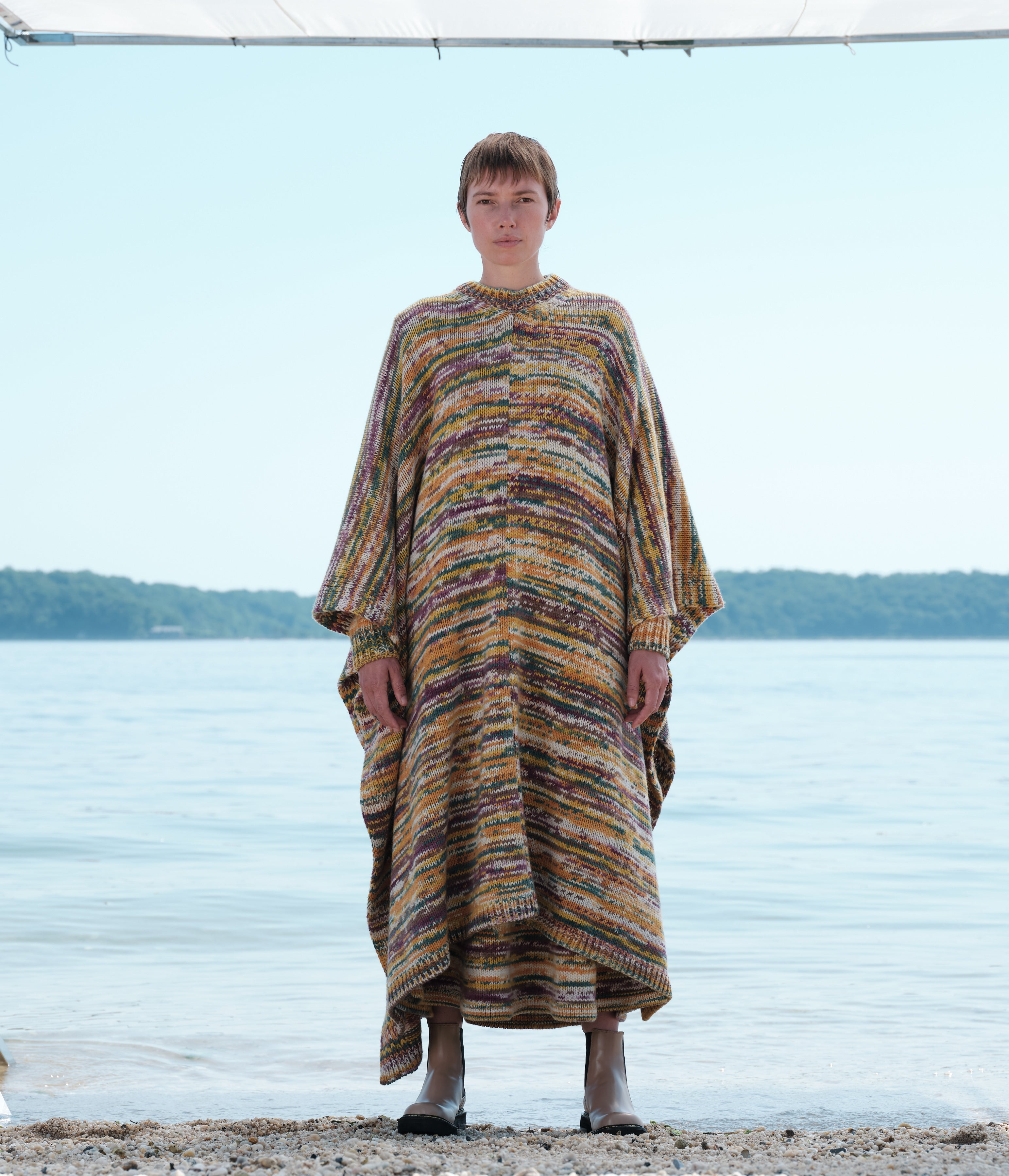 Lopez Poncho in Aran Cashmere - 2