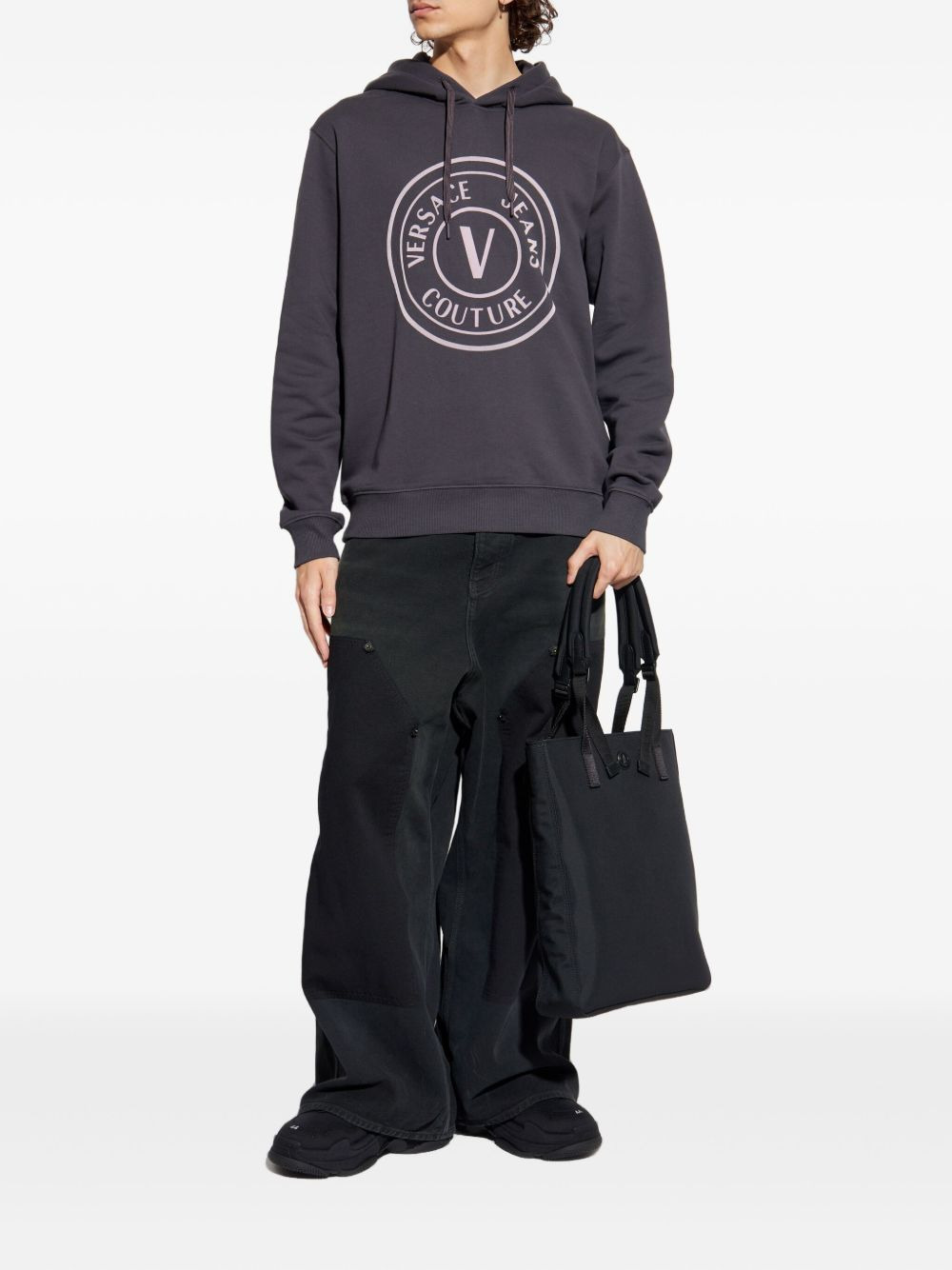 logo-embellished hoodie - 2