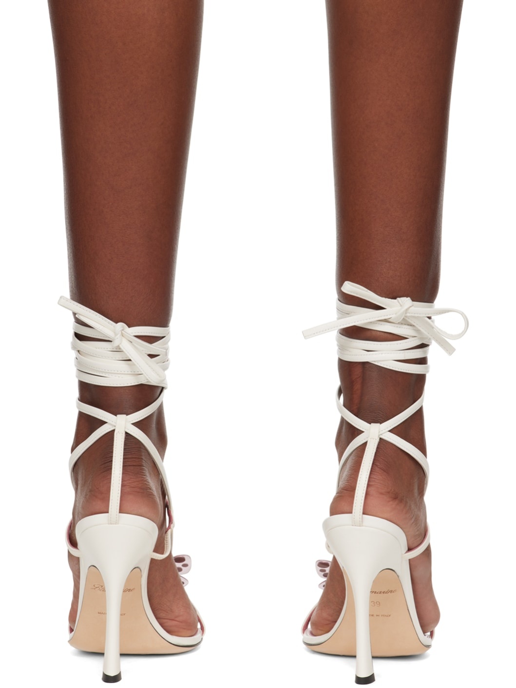 SSENSE Exclusive White Butterfly '105 Heeled Sandals - 2