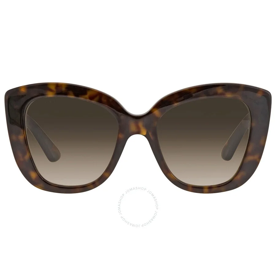 Gucci Light Brown Butterfly Ladies Sunglasses GG0327S 002 52 - 1
