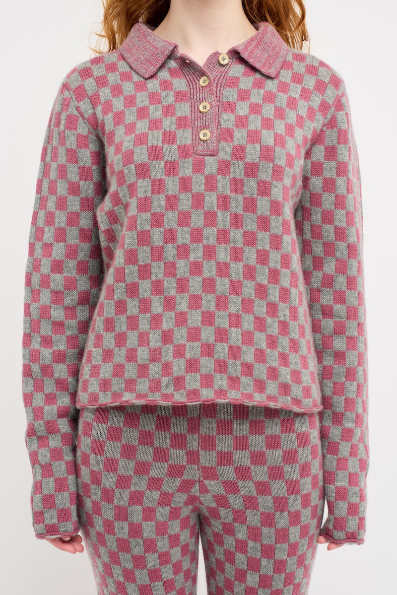 CHECKERED WOMEN'S POLO - 4