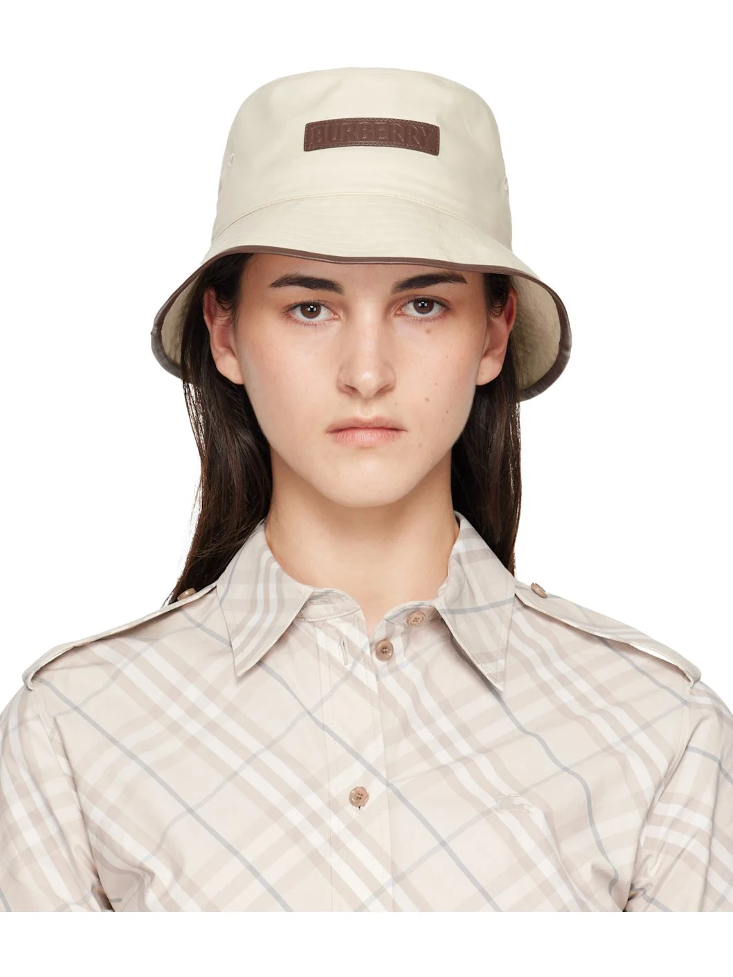 Off-White Logo Gabardine Bucket Hat - 1