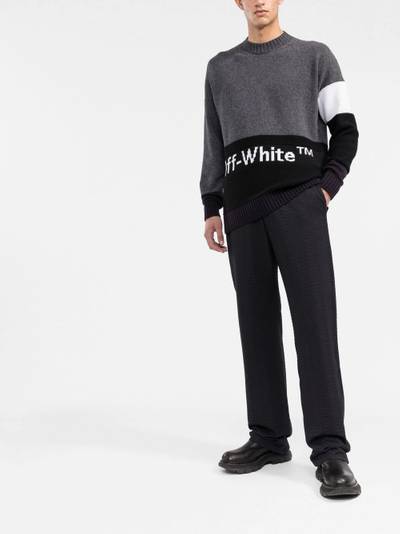 Off-White logo-intarsia jumper outlook