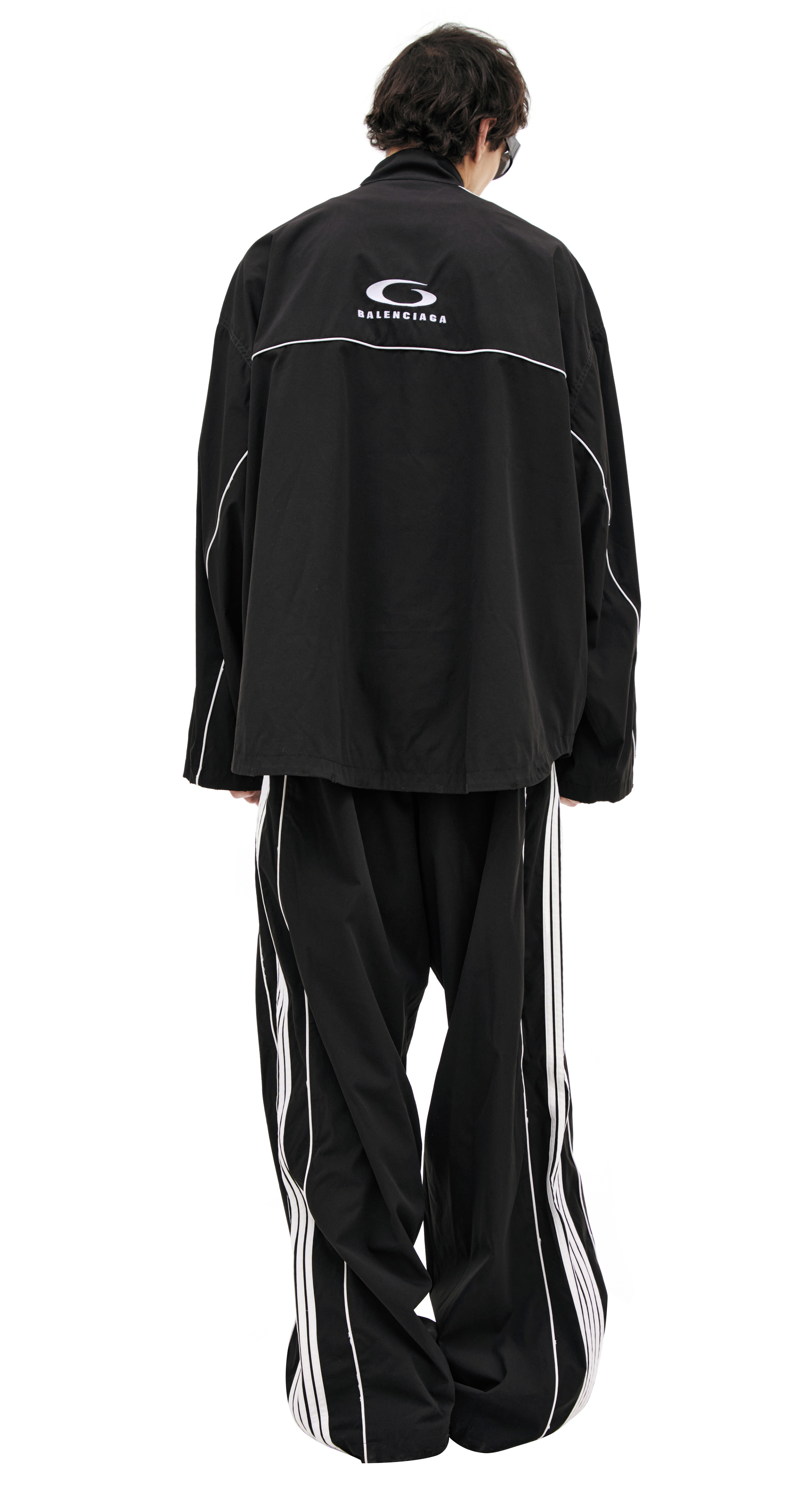 BLACK JACKET WITH STRIPES - 3