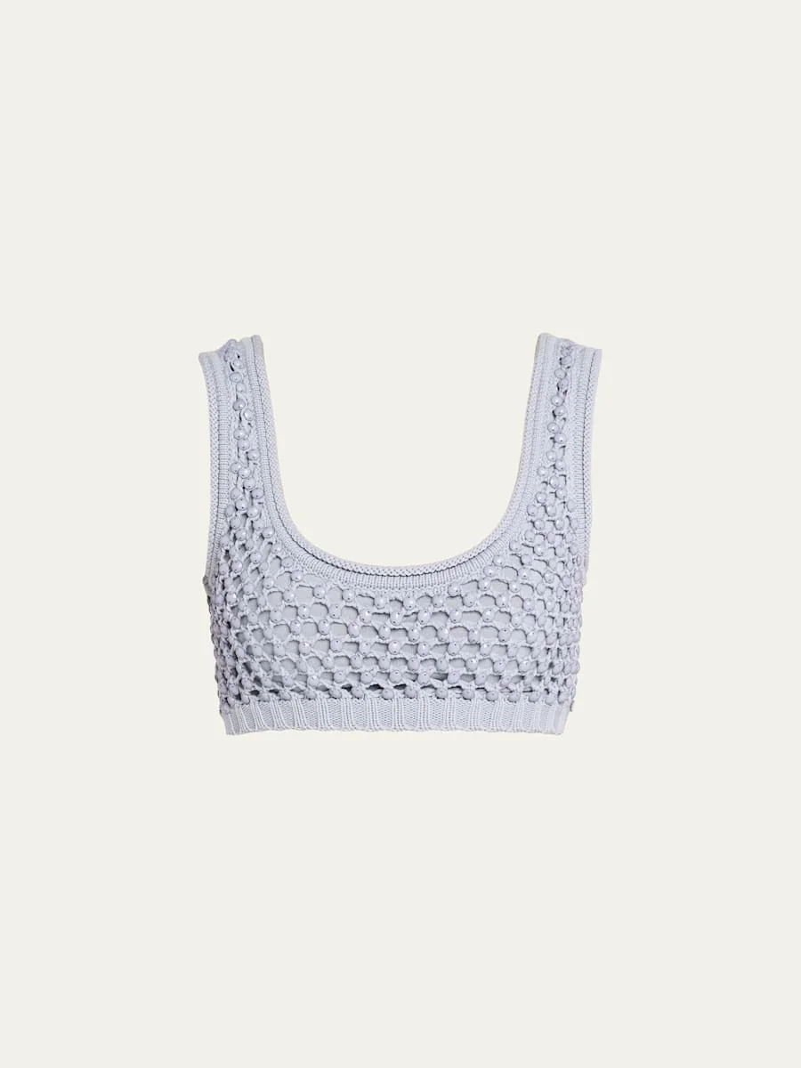 Lady Embellished Knit Bralette - 1