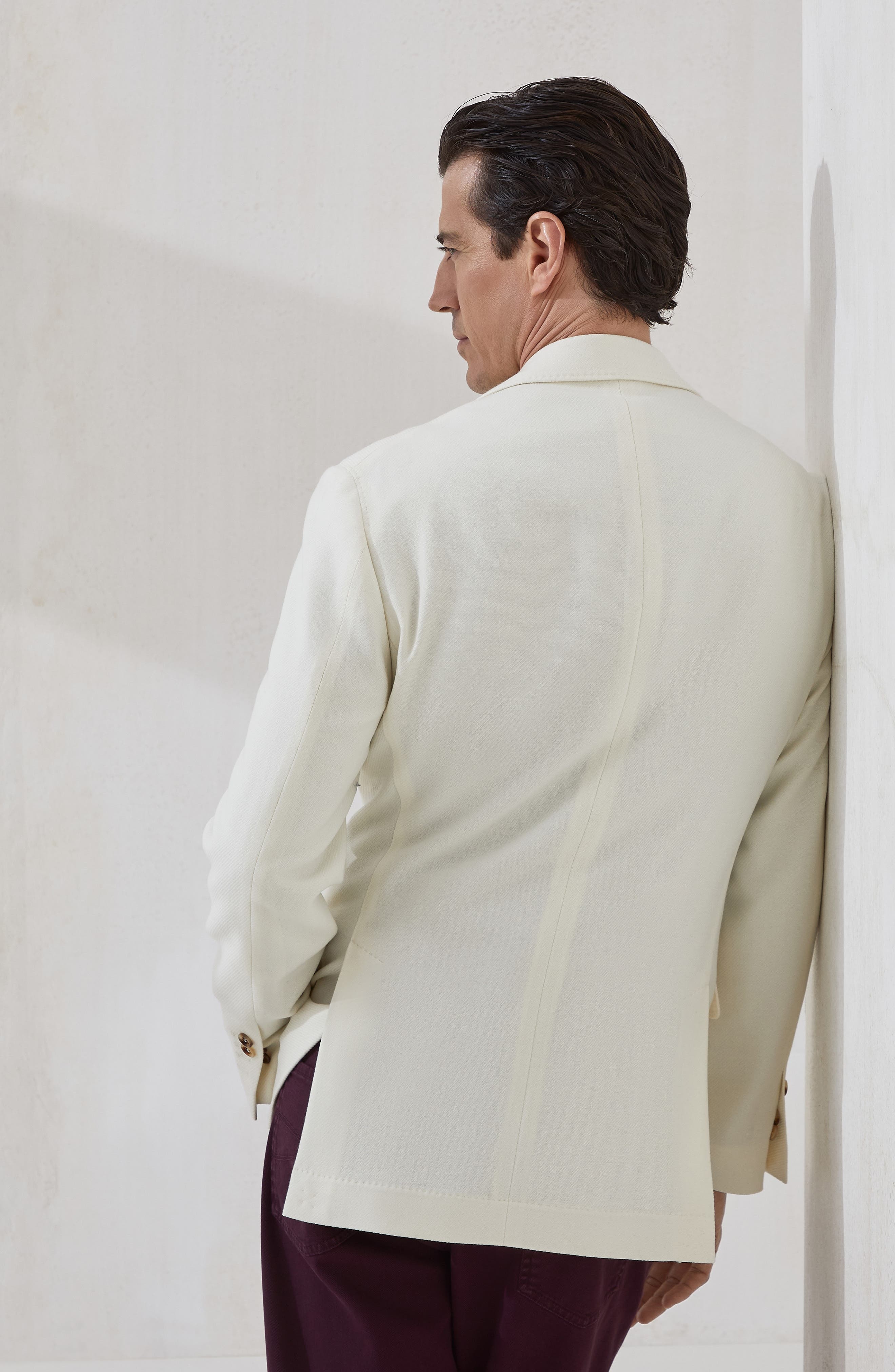 Brunello Cucinelli Blazer with large peak lapel in Panama at Nordstrom - 3