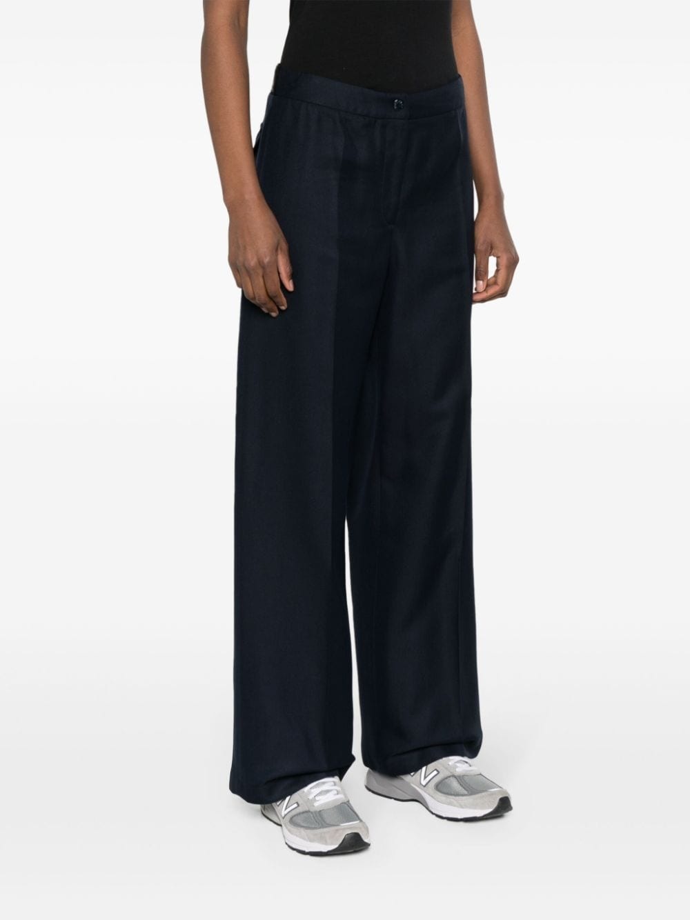 twill palazzo trousers - 3