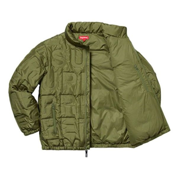 Supreme Bonded Logo Puffy Jacket 'Olive Green' SUP-SS19-018 - 3