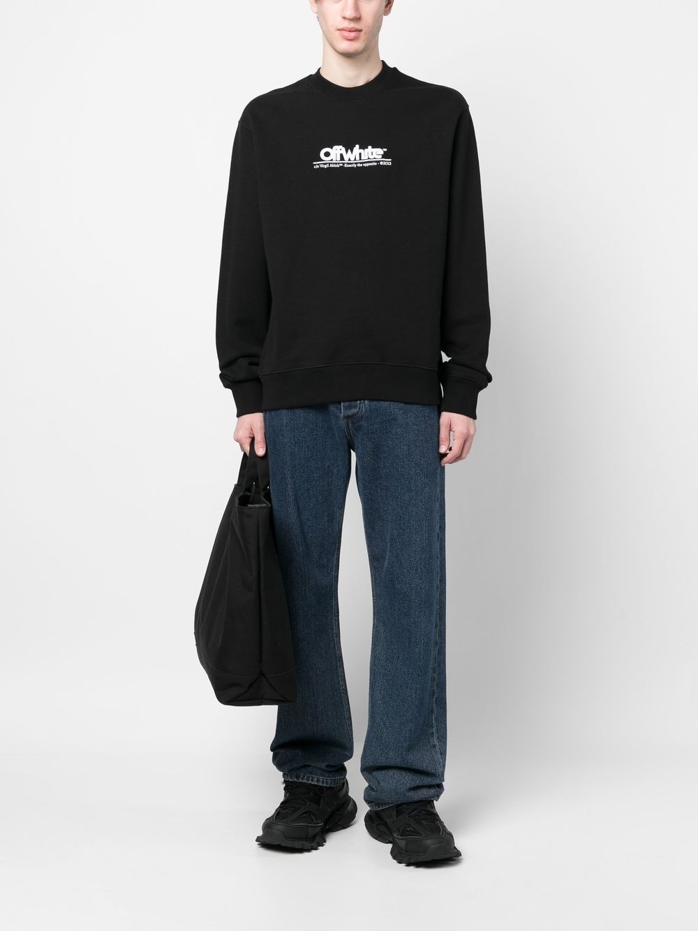 logo-embroidered long-sleeve sweatshirt - 2