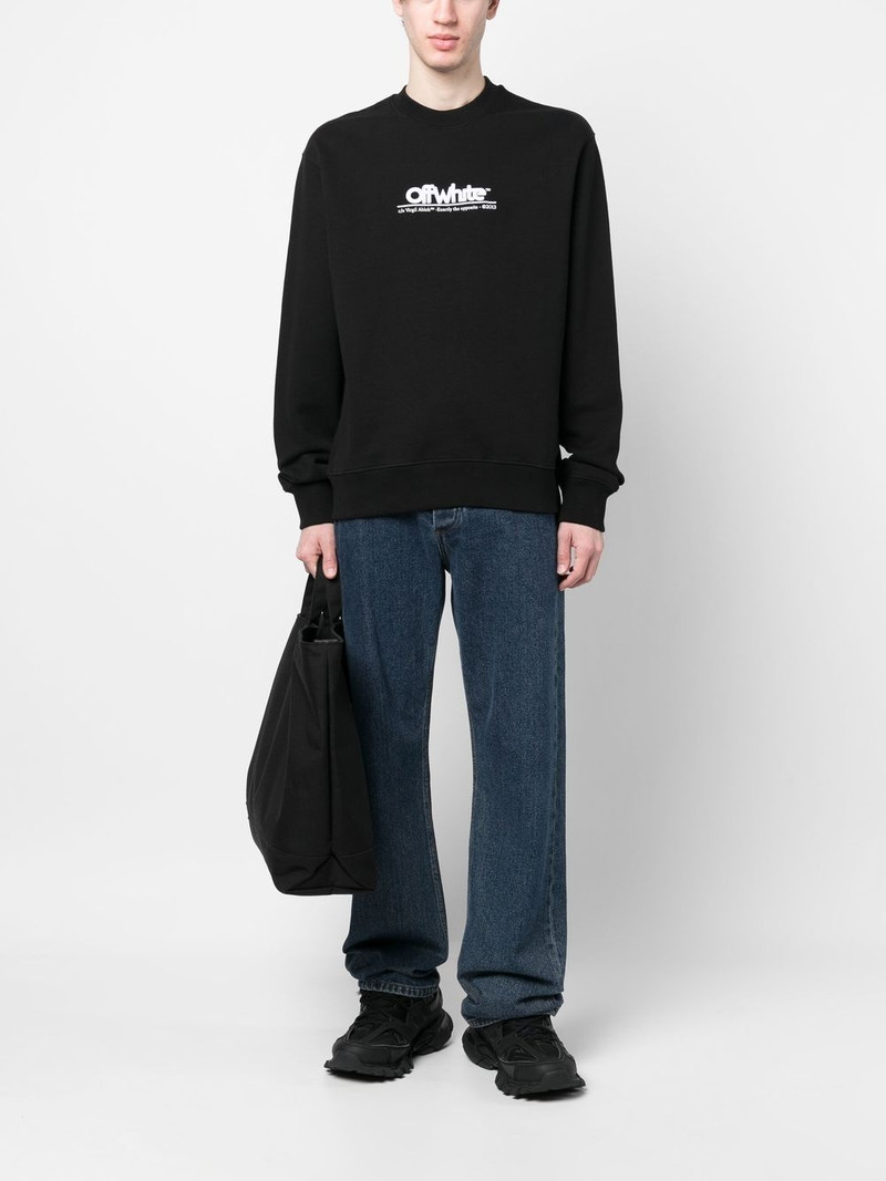 Off-White logo-embroidered long-sleeve sweatshirt outlook