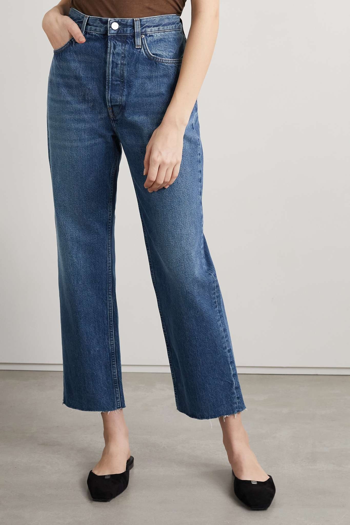 Classic high-rise straight-leg organic jeans - 3