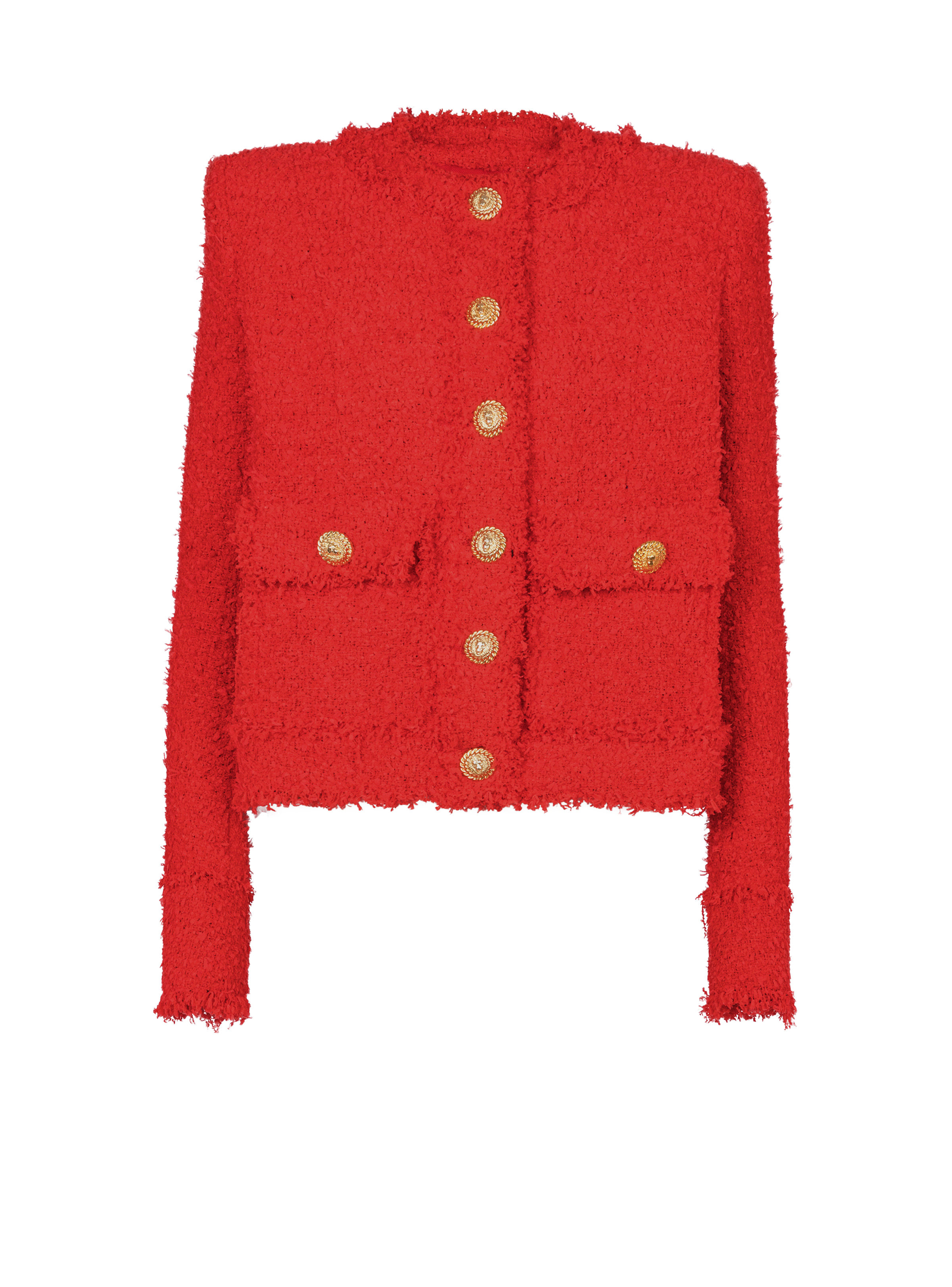 Cropped tweed jacket - 1