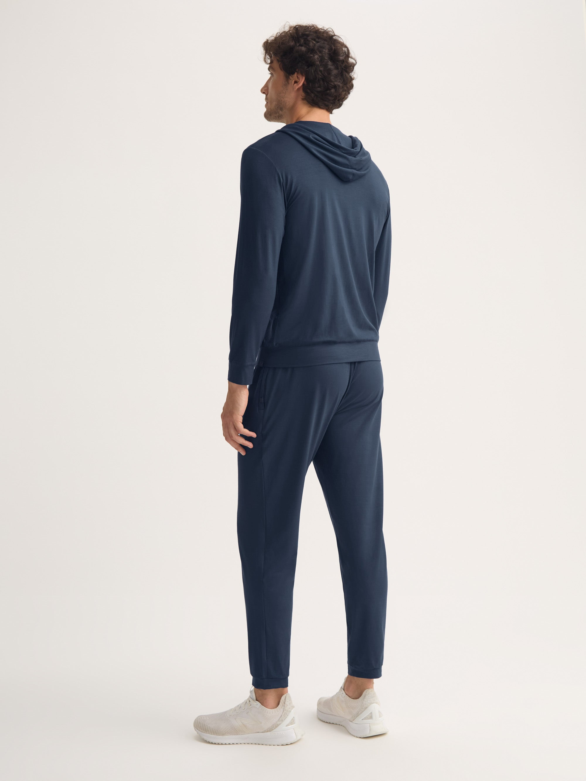 Men's Hoodie Basel Micro Modal Stretch Navy - 4