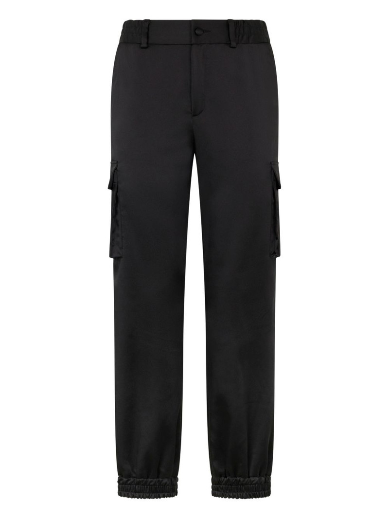 satin drawstring-waist trousers 1