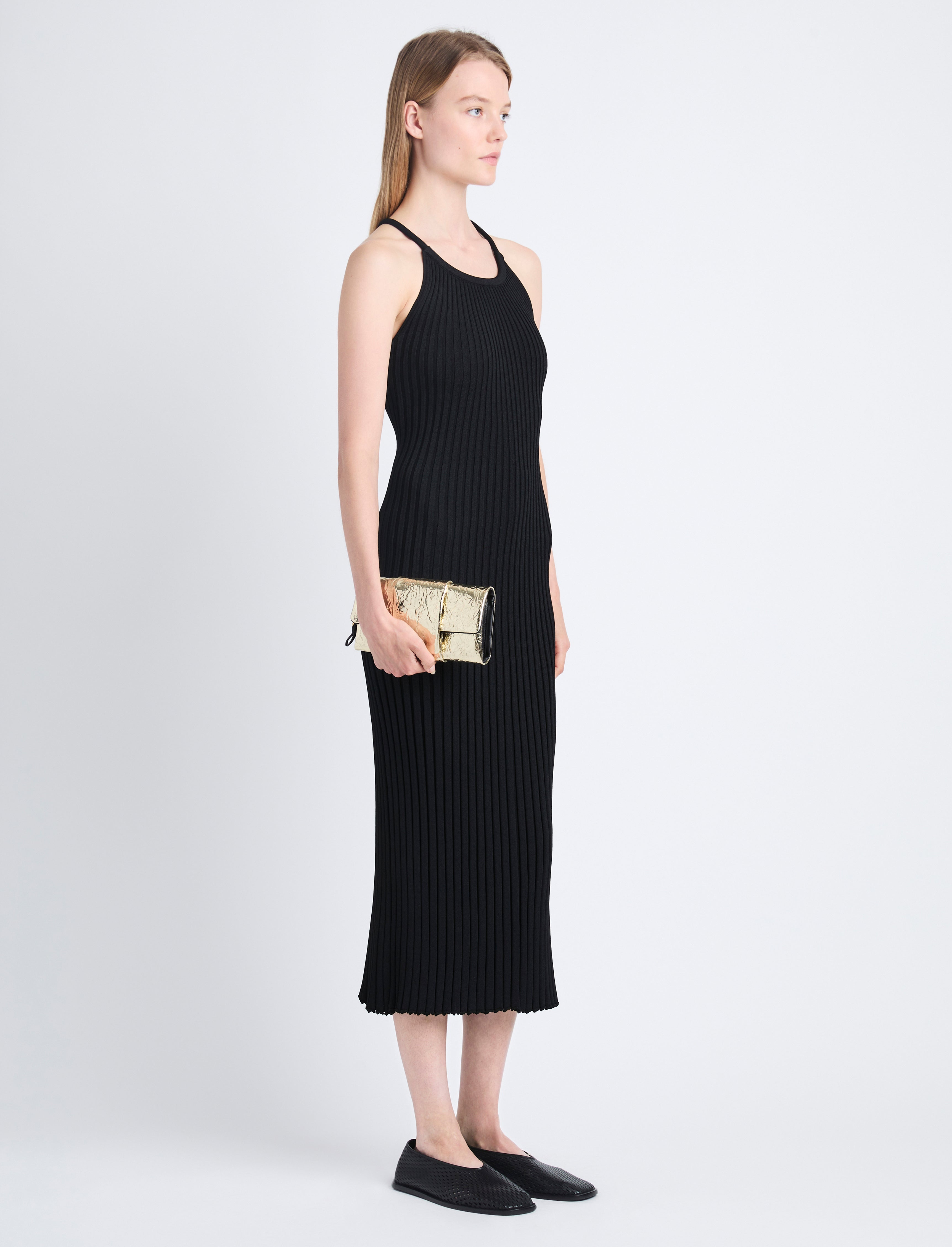 Flip Shoulder Bag in Crinkled Metallic - 6