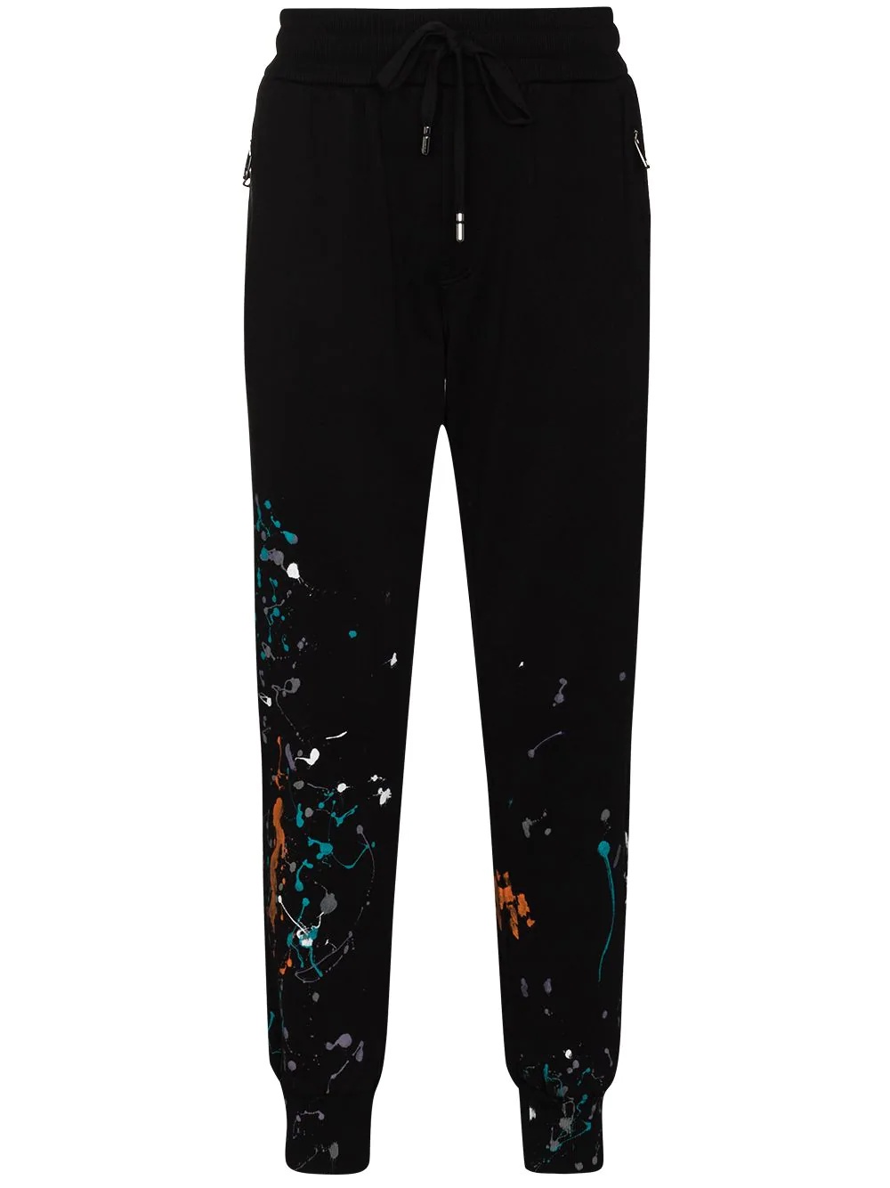 paint splatter track pants - 1