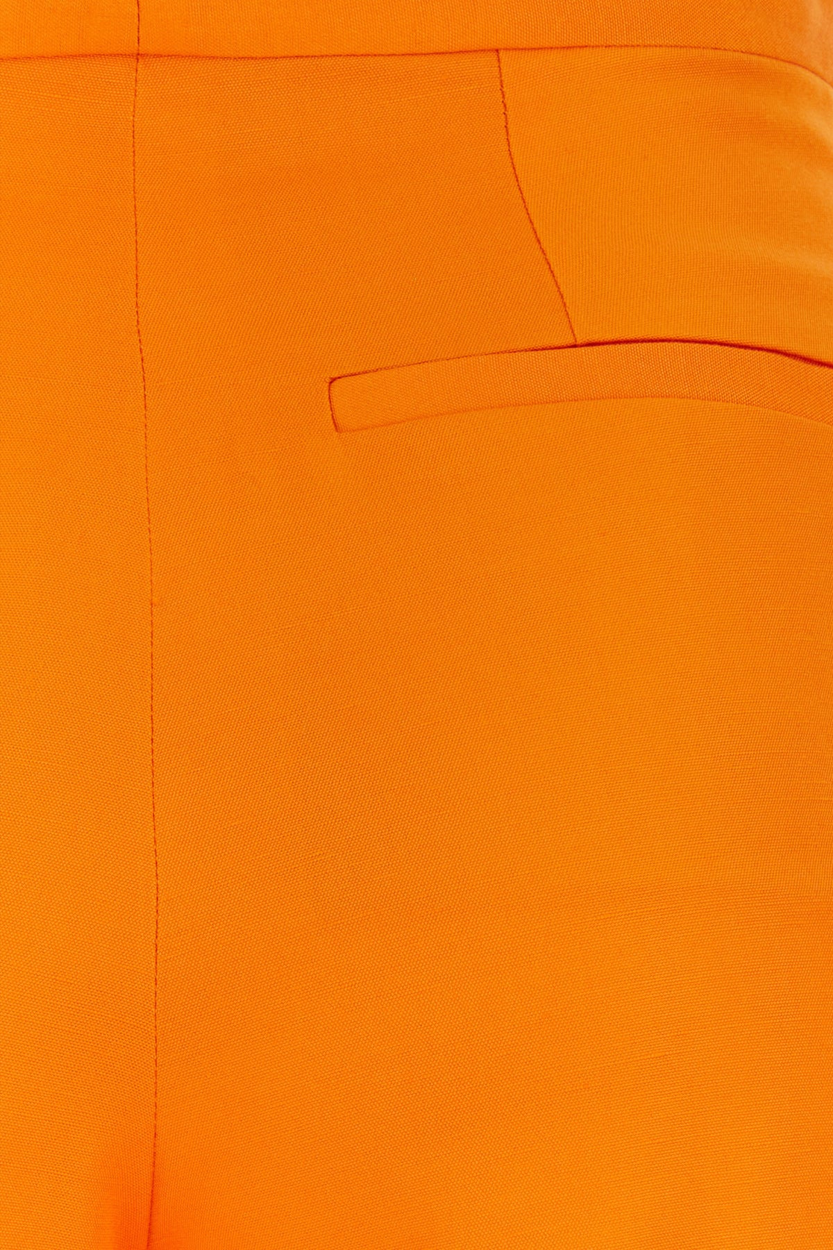 Fluo orange viscose wide-leg pant - 5