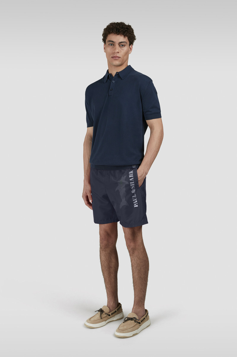 Paul & Shark SWIM SHORTS WITH REFLECTIVE LOGO PRINT outlook