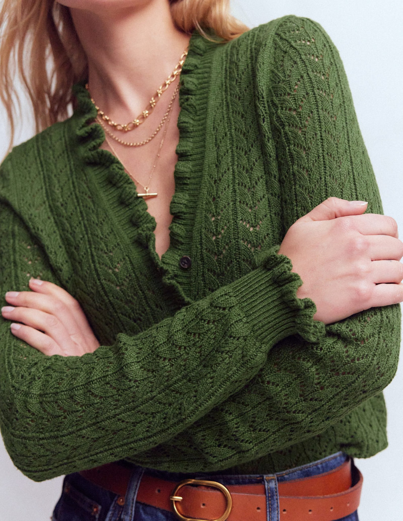Eloise Frill Henley Jumper-Promenade Green 3