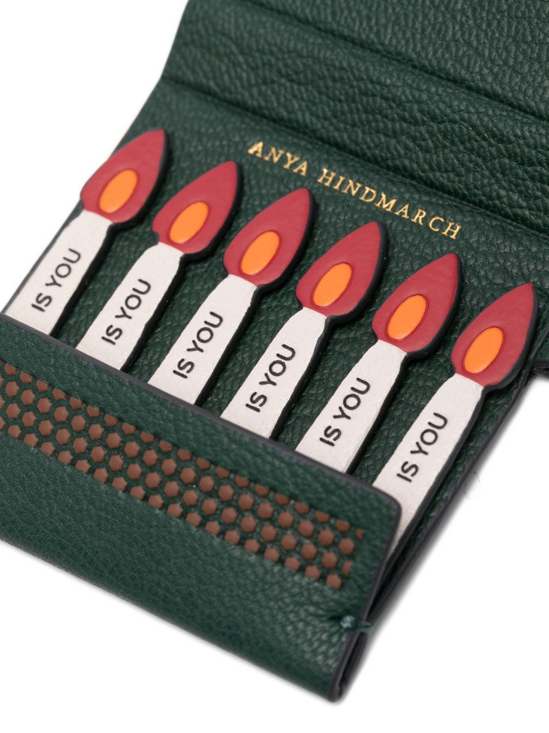 Anya Hindmarch matchstick-appliqué leather keyring outlook