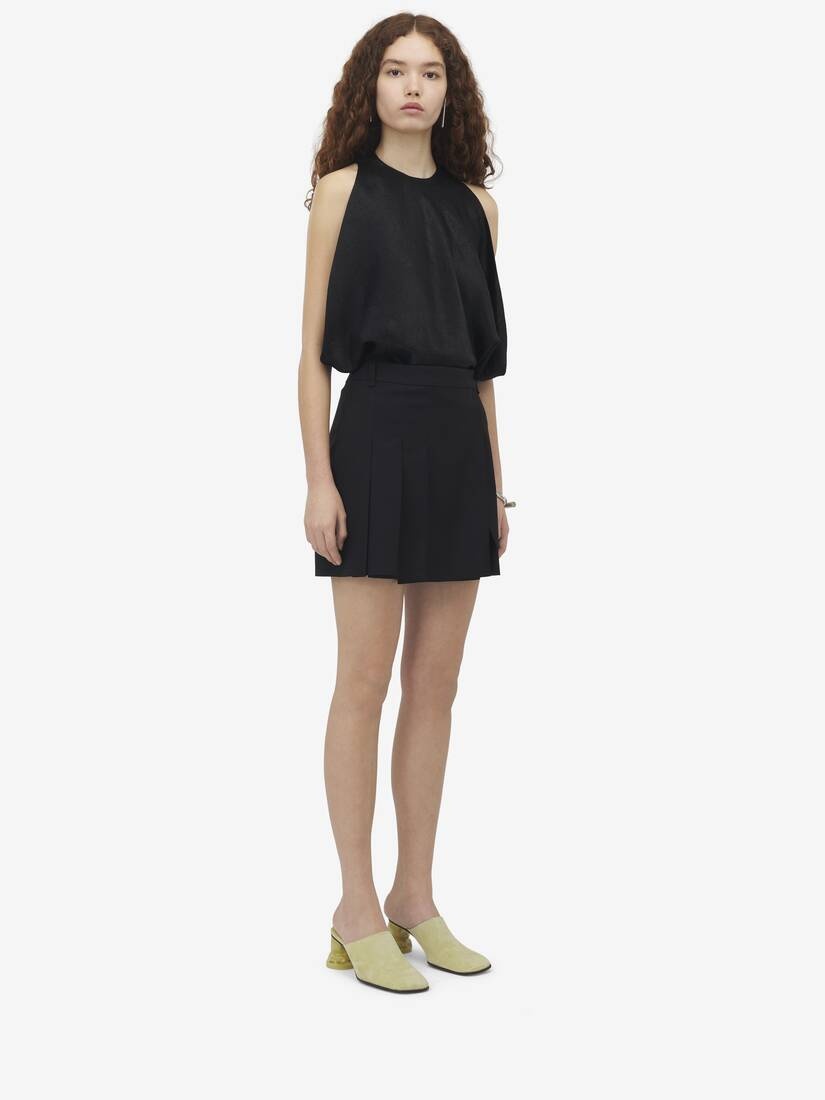 Pleated Mini Skirt - 3
