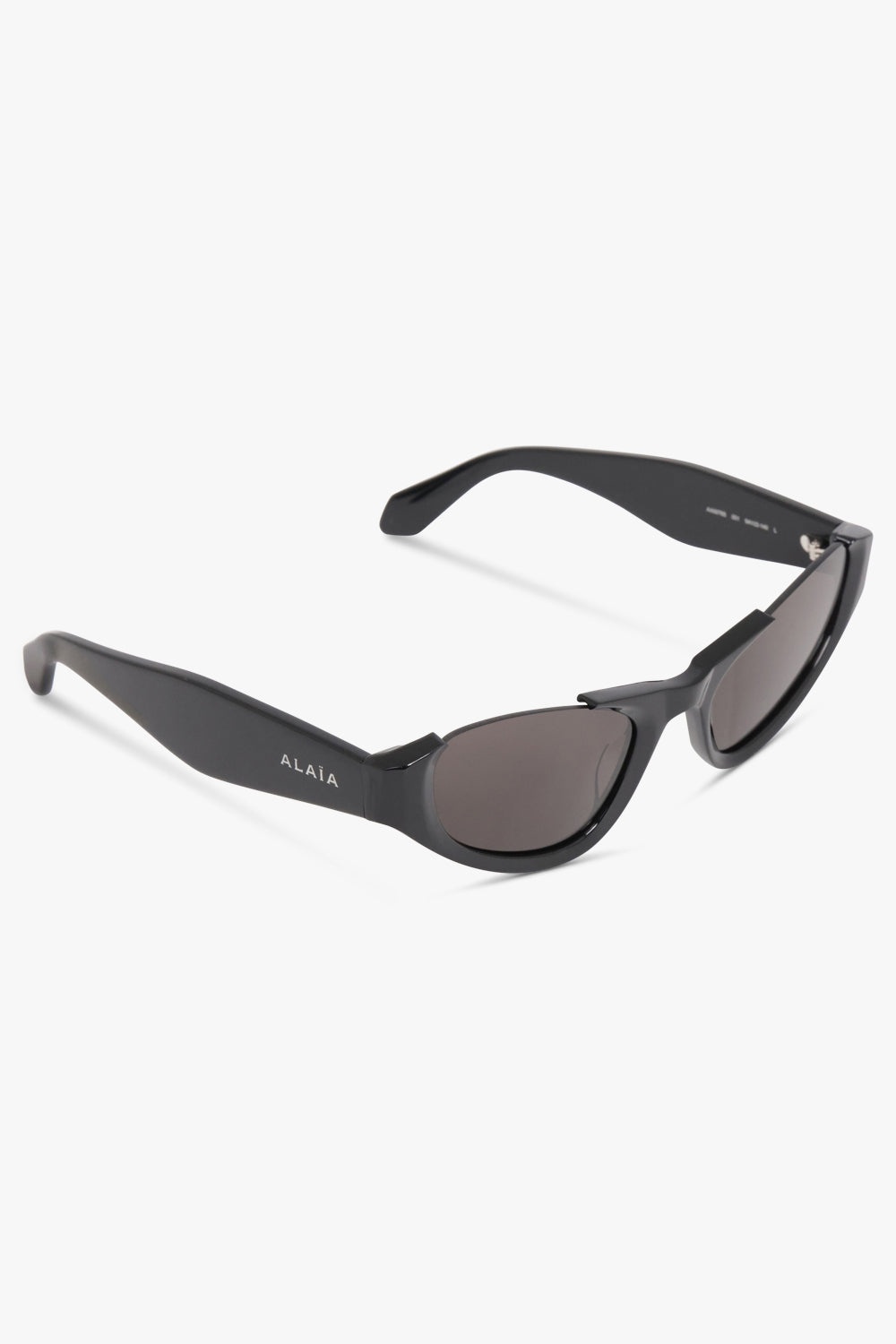 CAT EYE LETTERING SUNGLASSES | BLACK/BLACK/GREY - 2