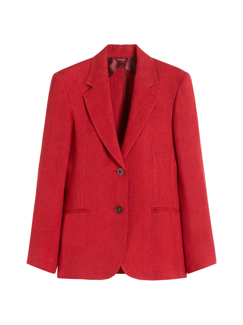 Women's Linen Twill Blazer - Red 1