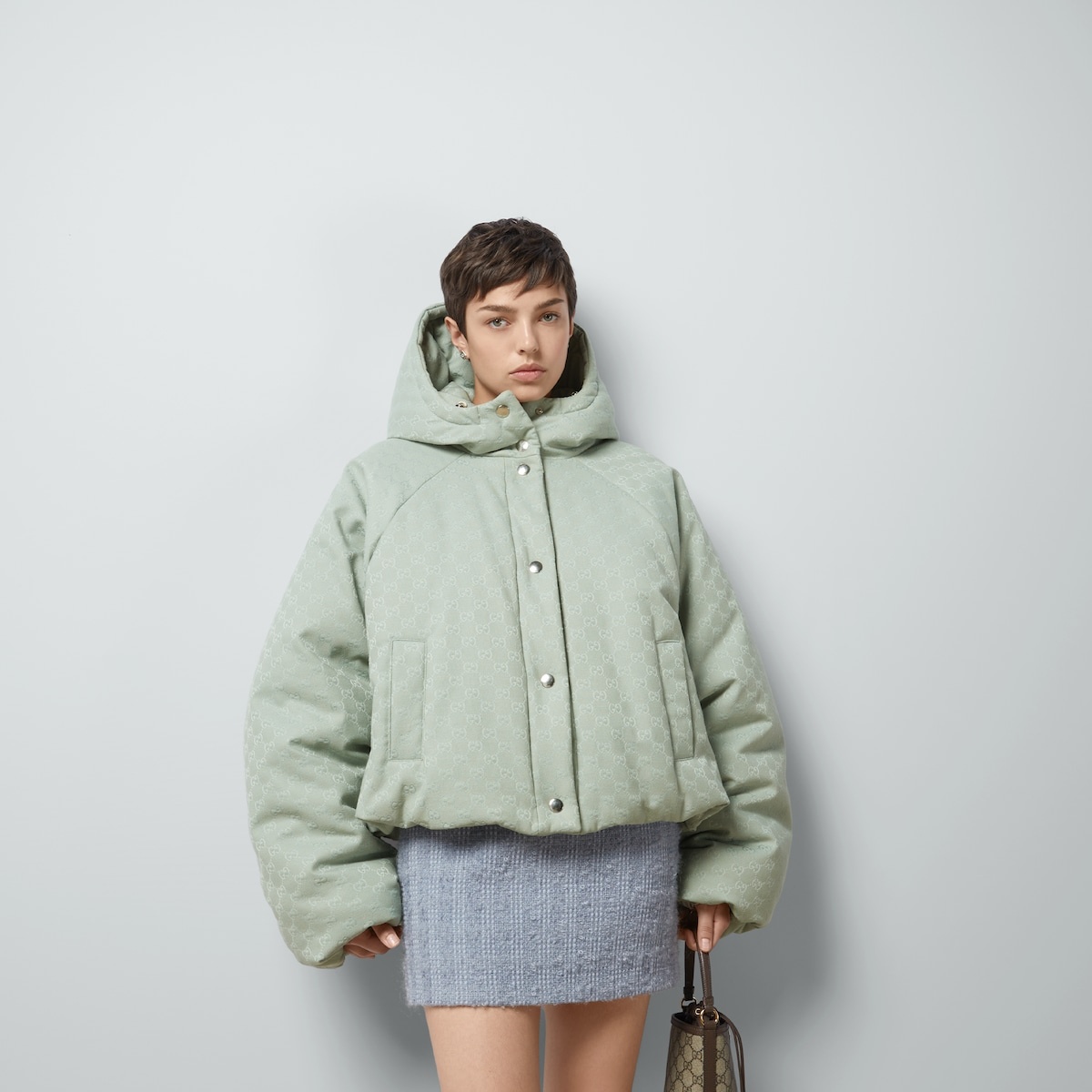 GG canvas hooded bomber jacket - 5