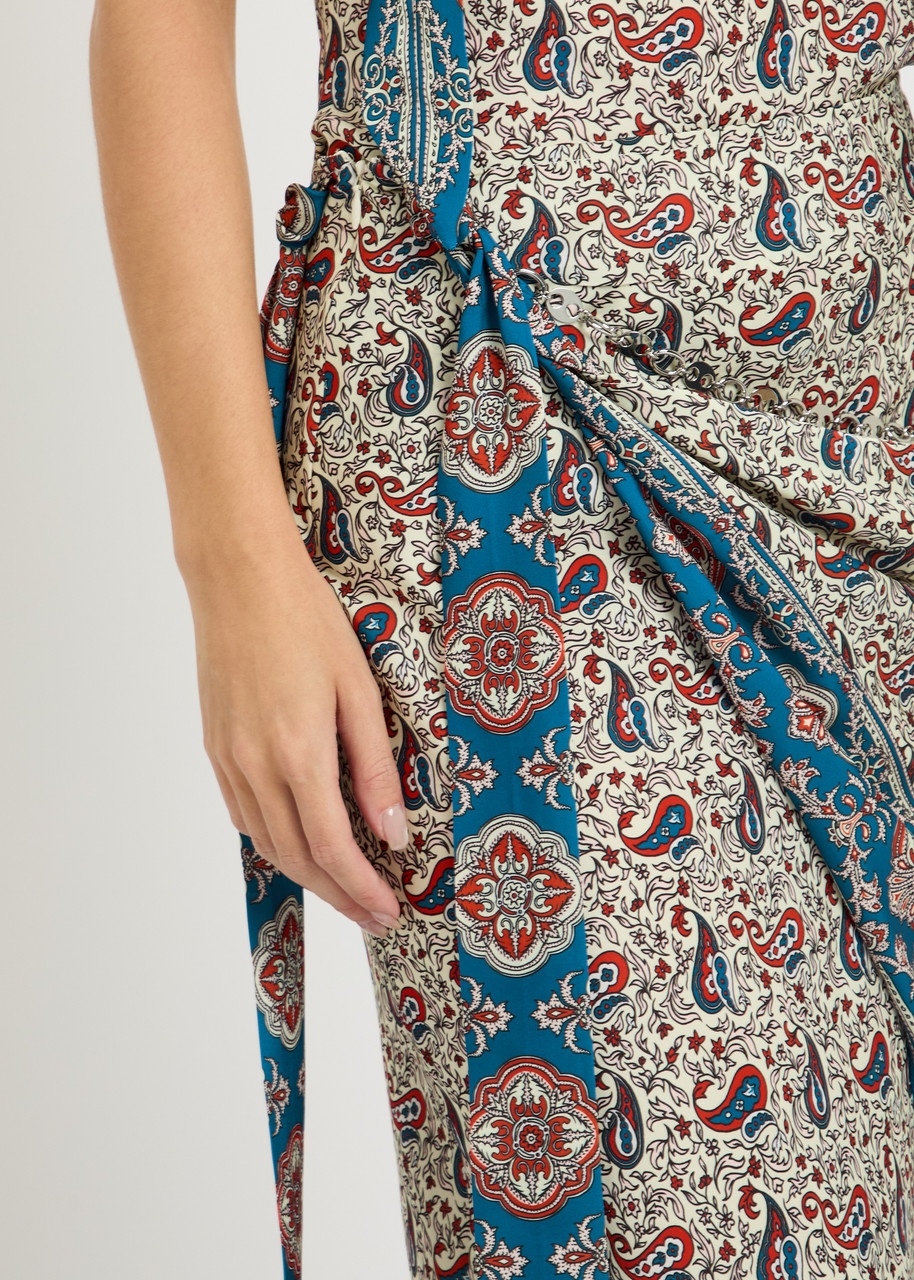 Rabanne Paisley-printed Satin Maxi Skirt - 5