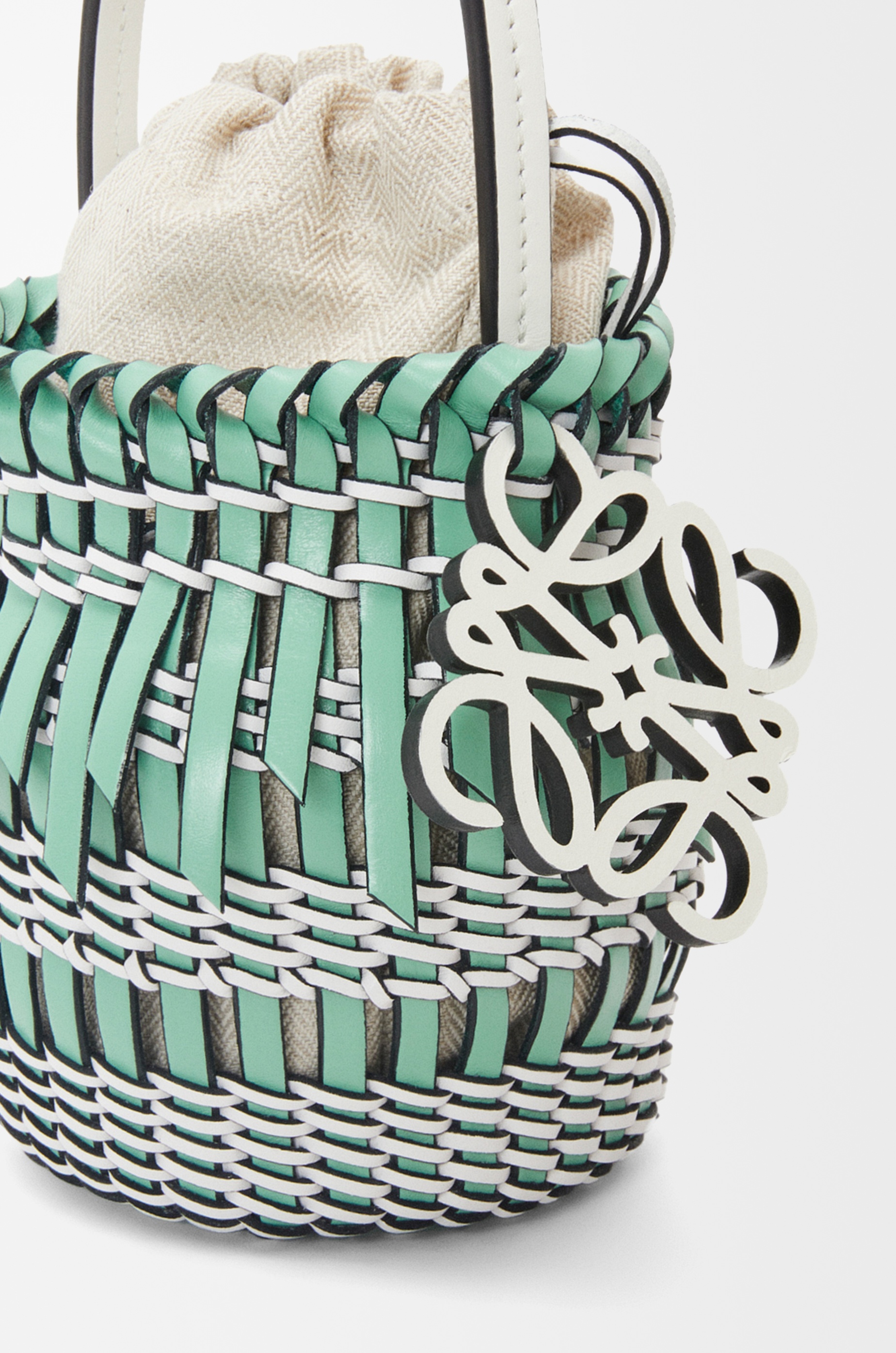 Small Fringe Bucket bag in calfskin - 6