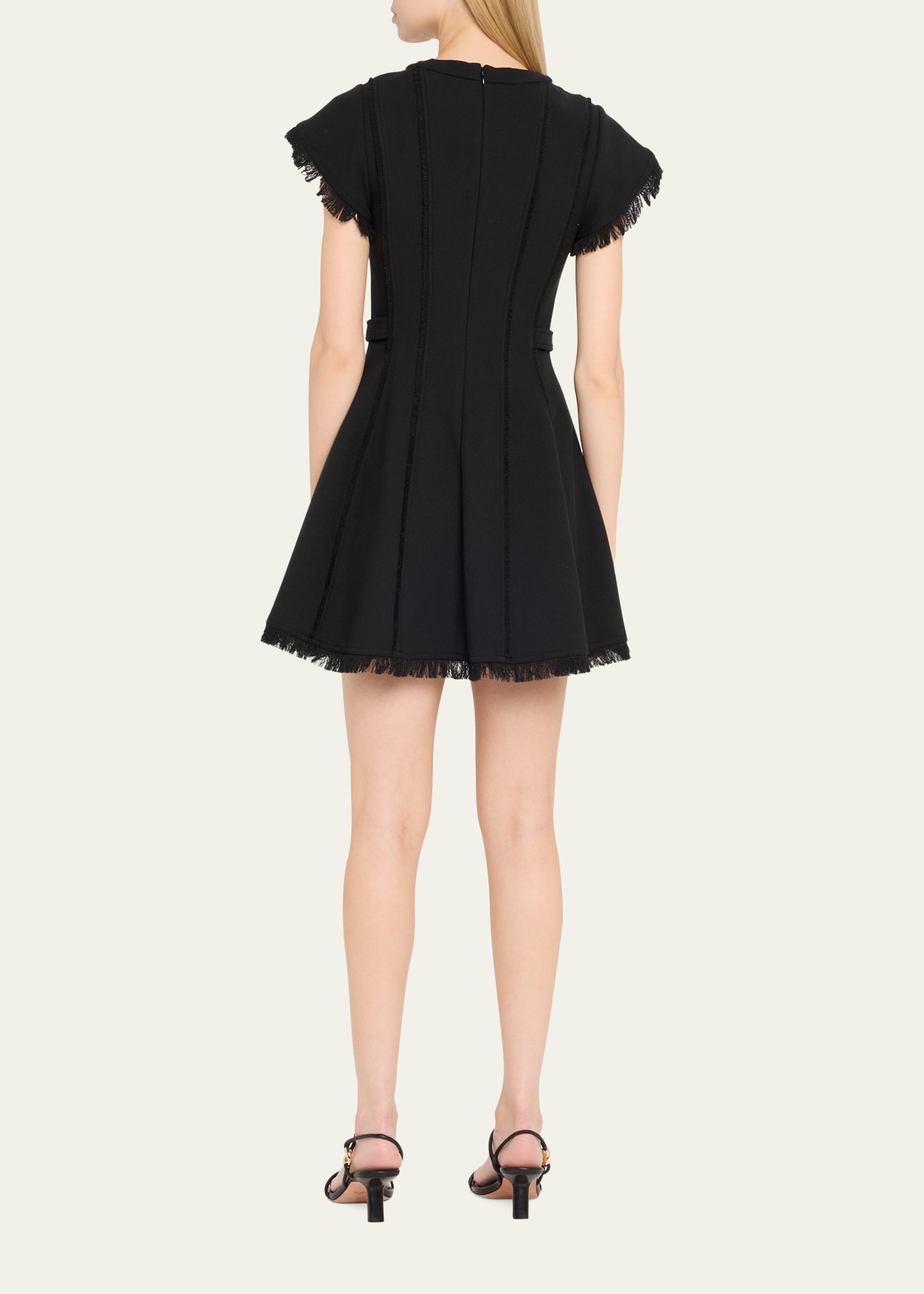 Anielle Fringe Short-Sleeve Mini Dress - 3
