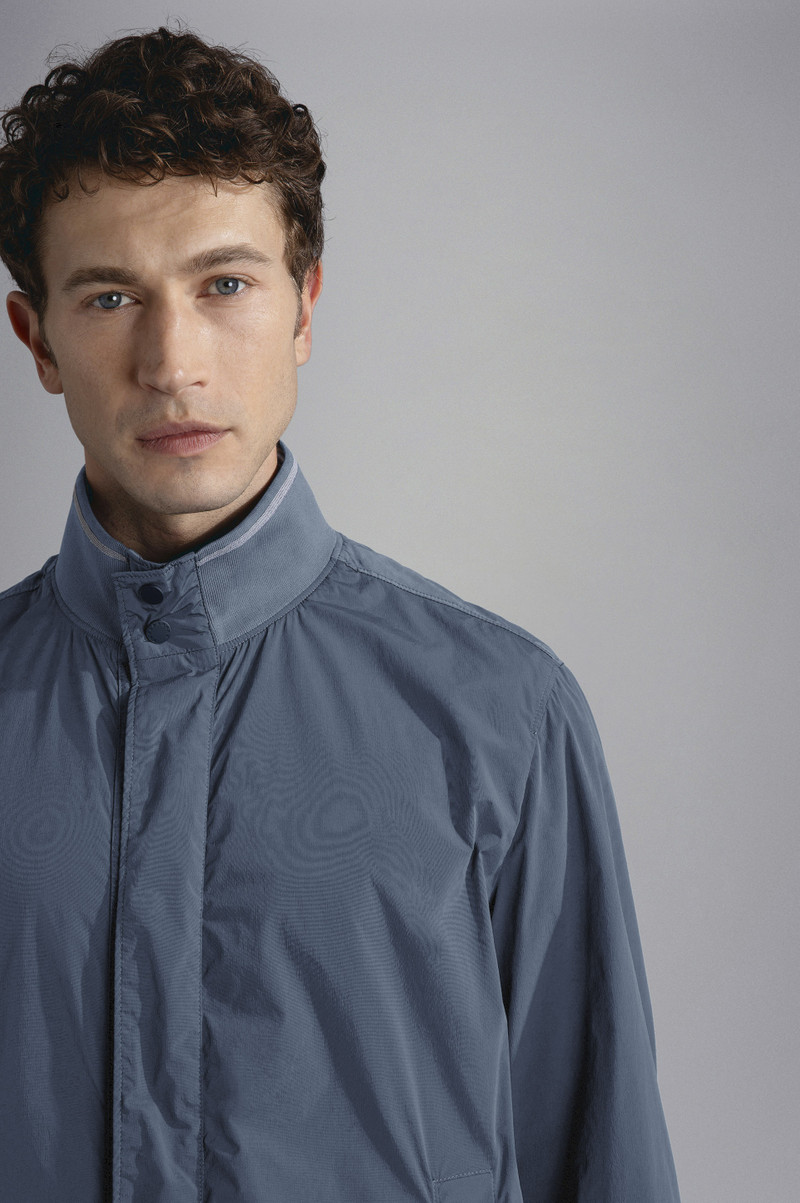 GARMENT DYED STRETCH ECONYL® NYLON BOMBER JACKET 4