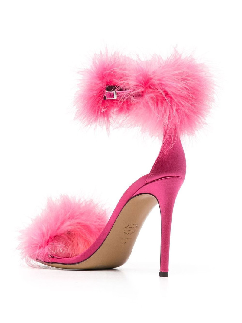 feather-detail open-toe sandals 3