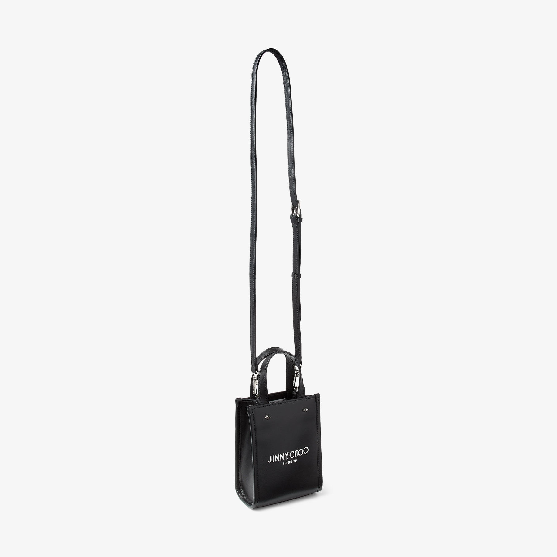 Mini N/S Tote
Black Leather Mini Tote Bag - 5