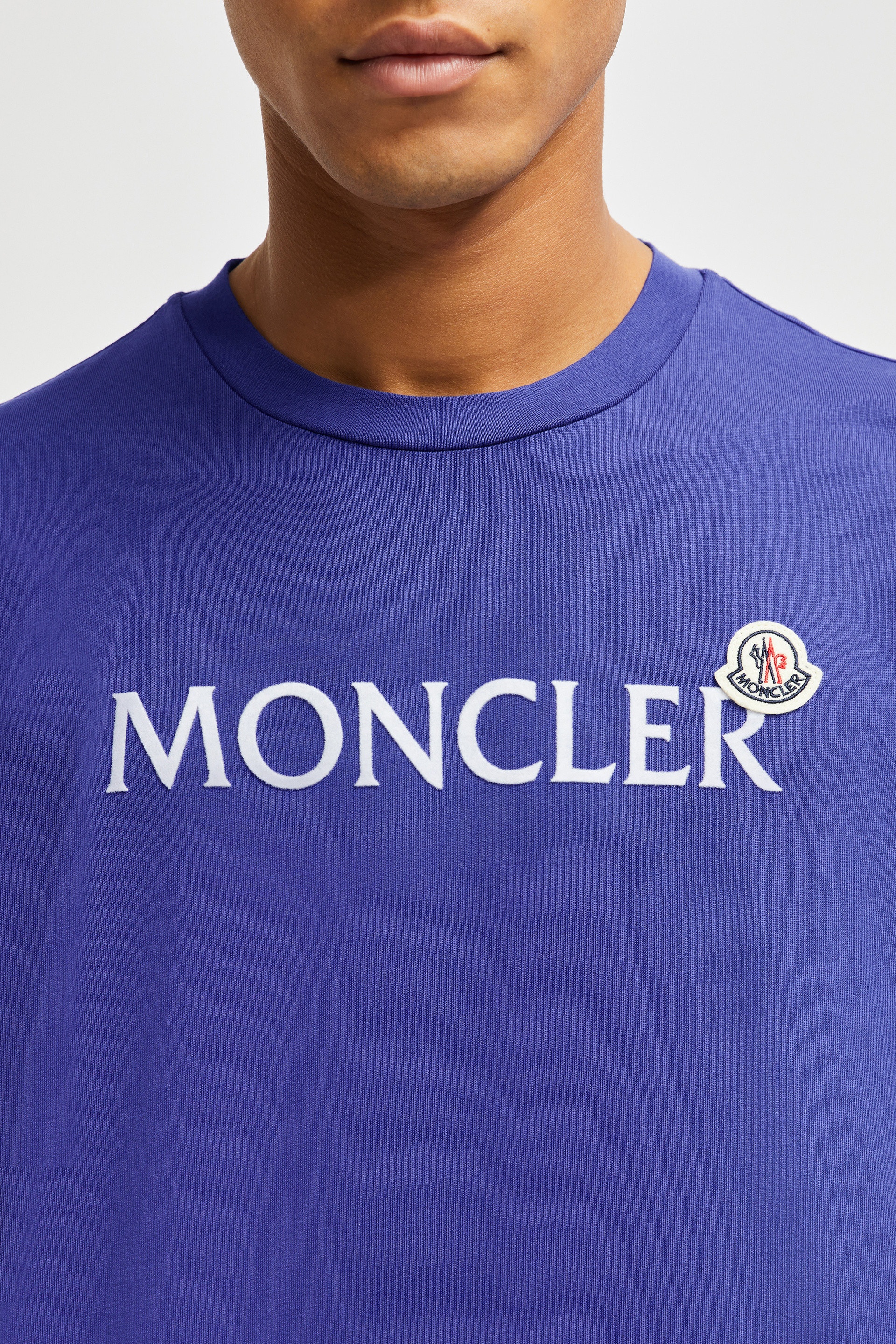 Flocked Logo Cotton T-Shirt - 6