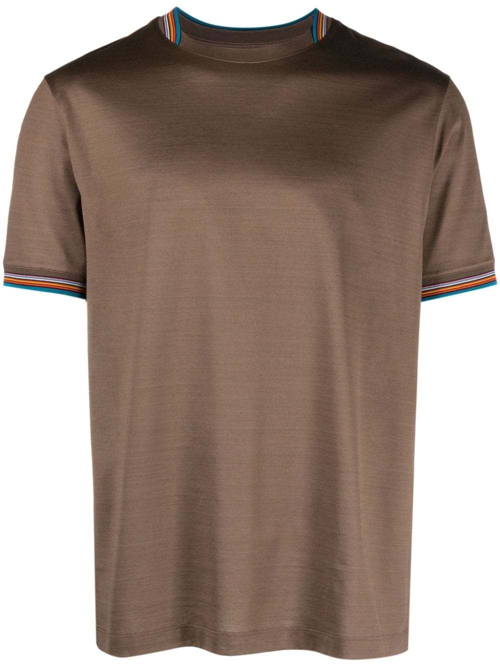 stripe-detailed cotton T-shirt - 1