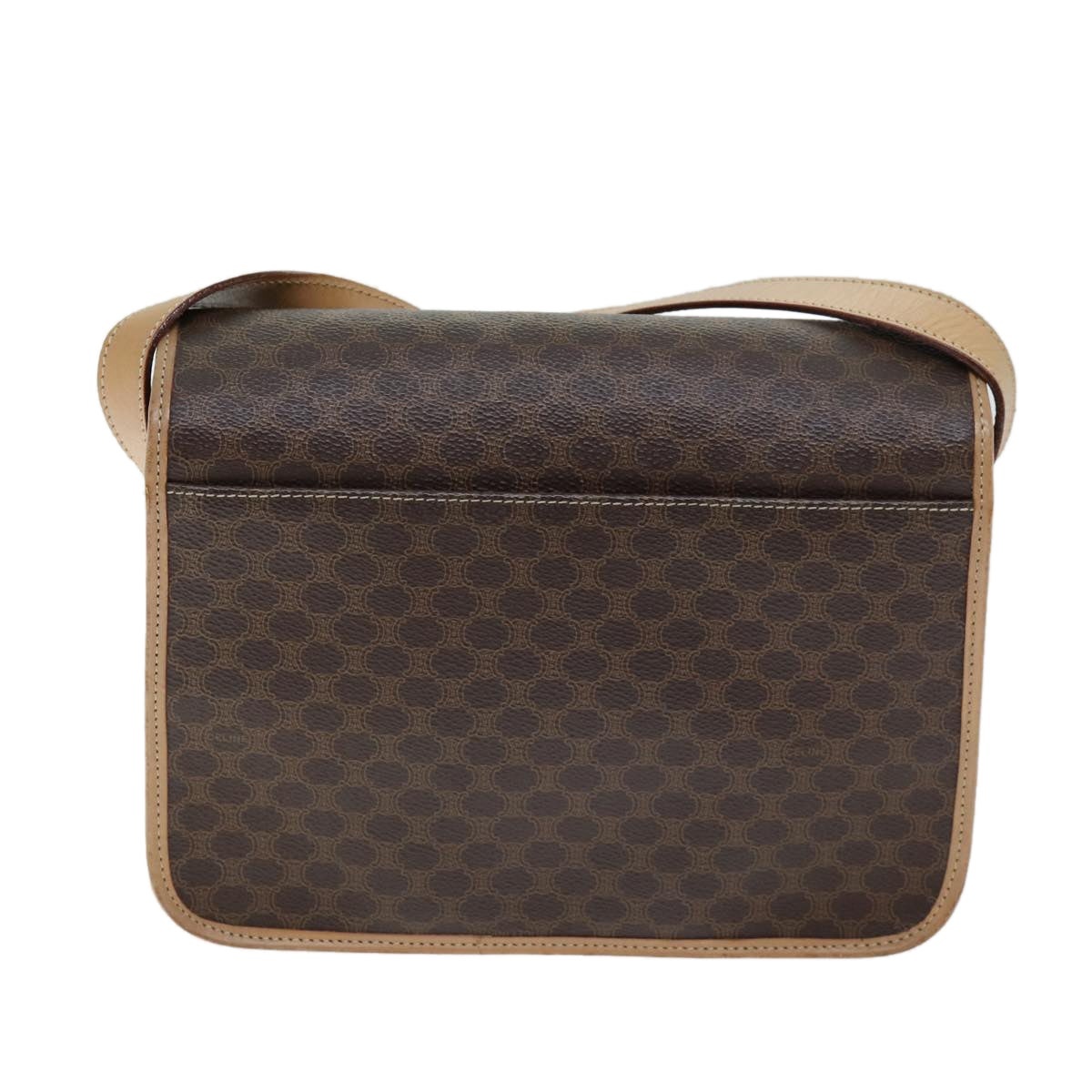 CELINE Macadam Canvas Shoulder Bag Pvc Brown - 3