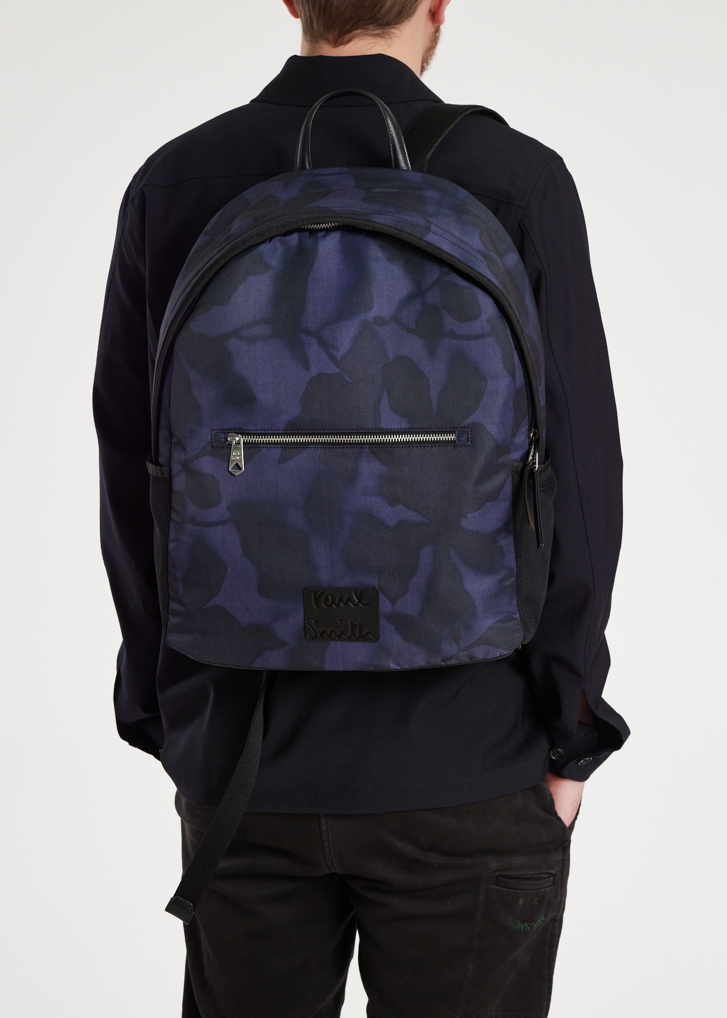 Blue 'Photogram Leaves' Backpack - 5