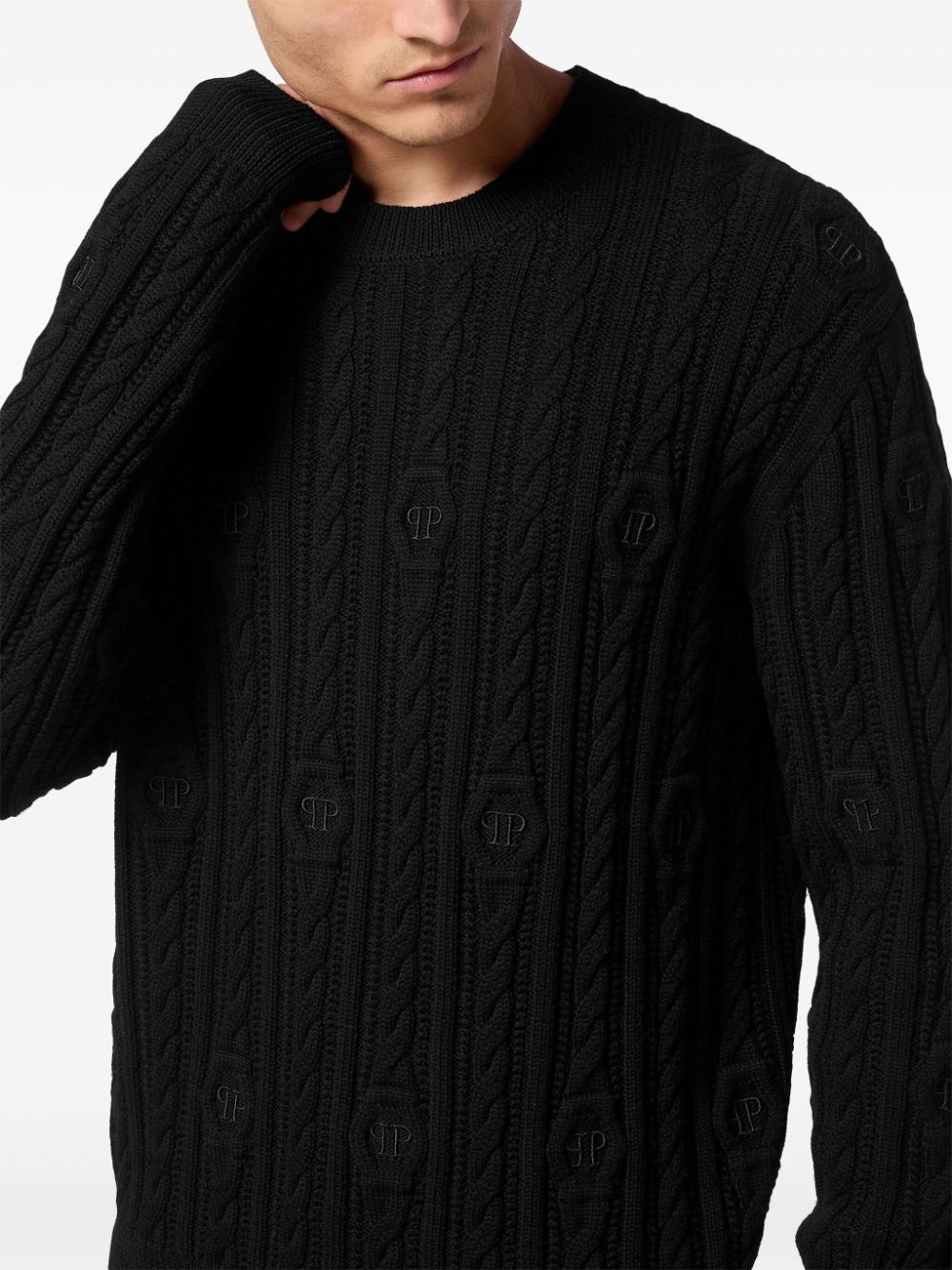 logo-embroidered jumper - 5