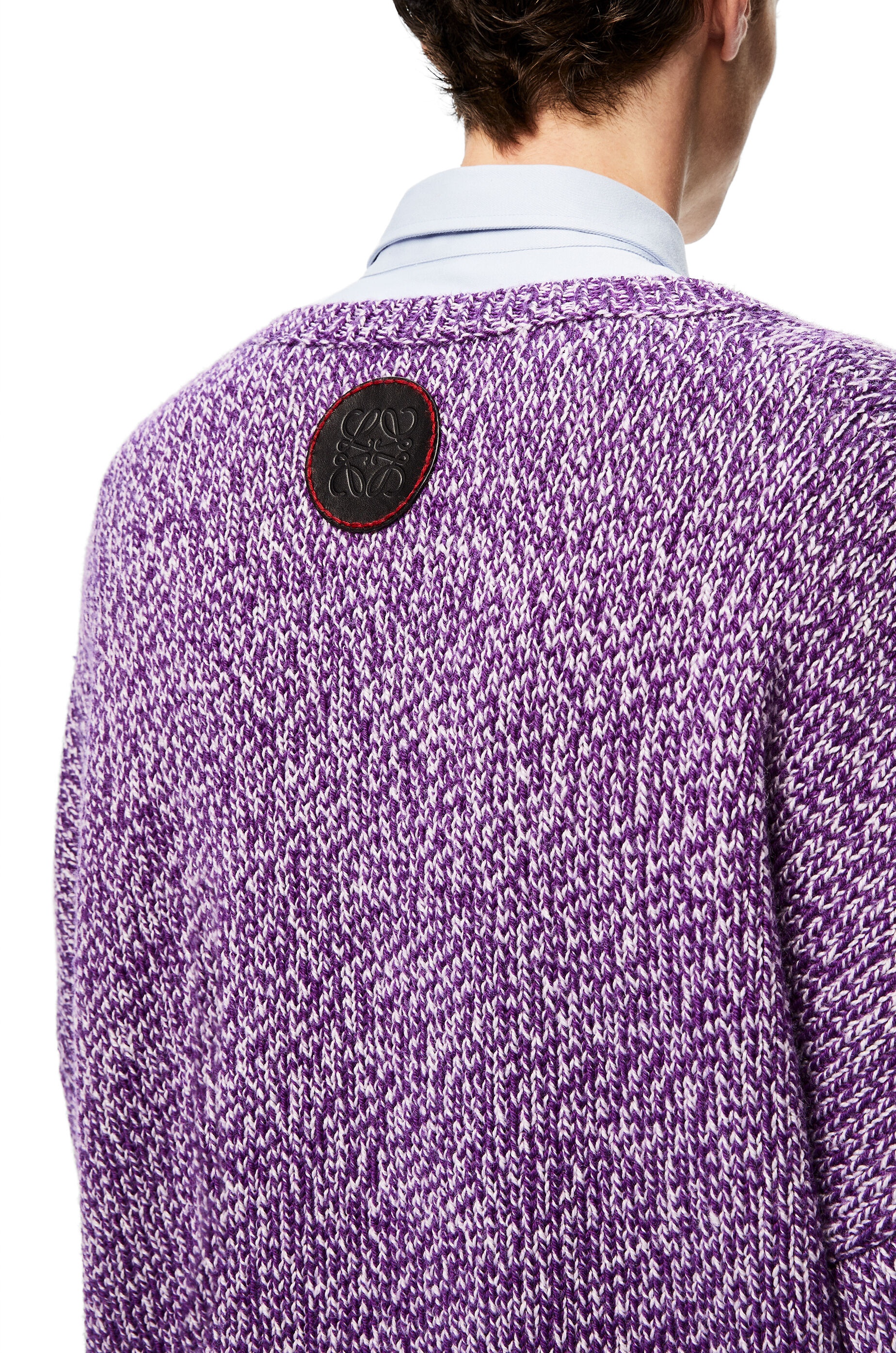 V neck oversize sweater in wool - 5