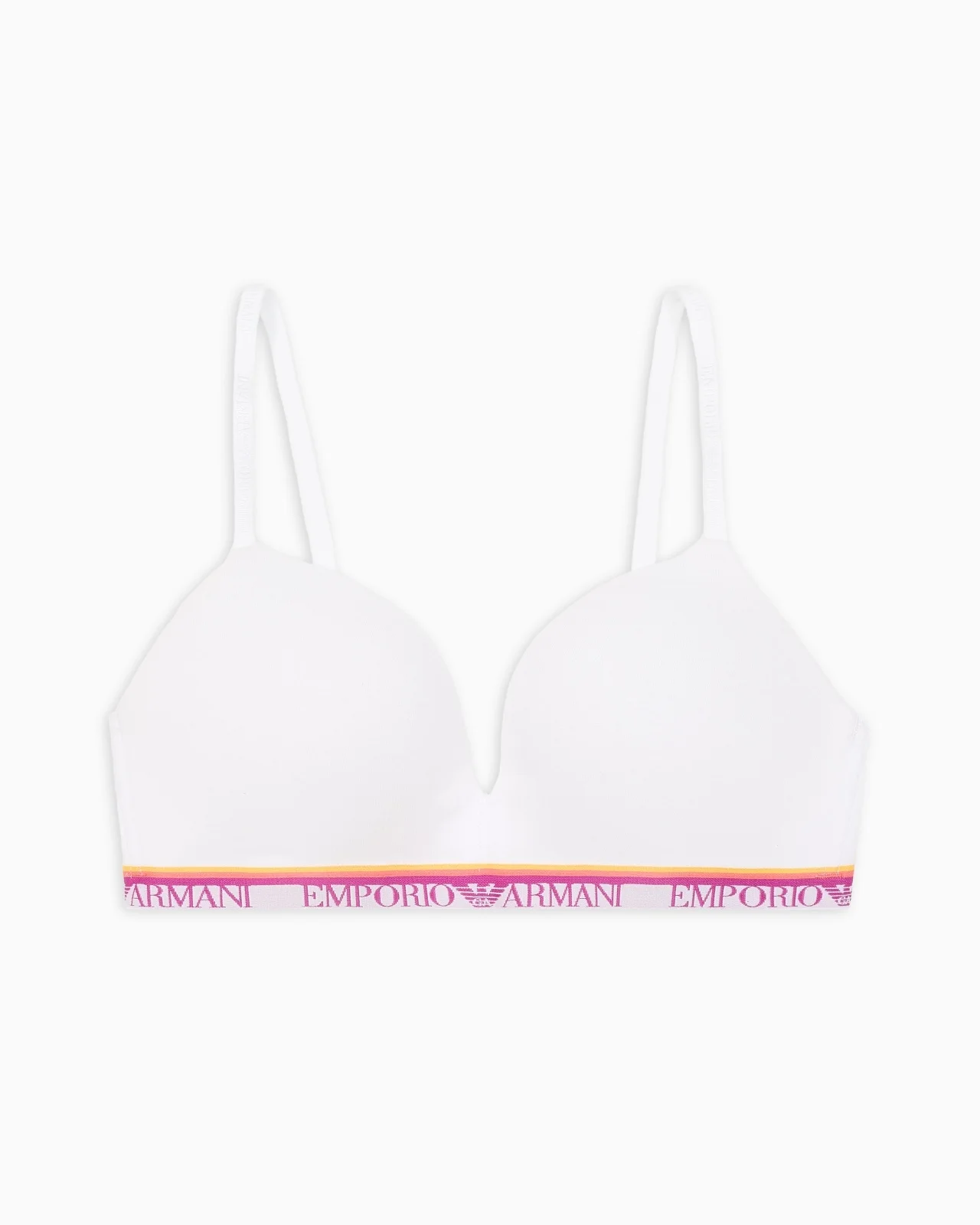 ASV ICONIC ORGANIC-COTTON, PADDED TRIANGLE BRA WITH LOGO UNDERBAND - 1