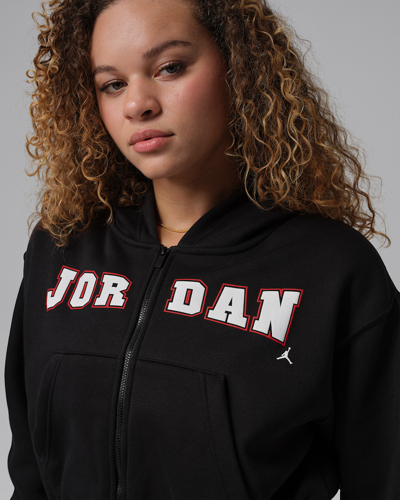 Jordan Brooklyn Fleece Women's Full-Zip Mod-Crop Hoodie 3