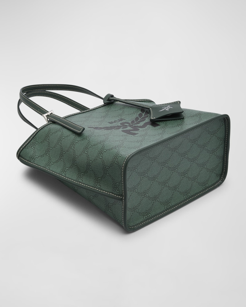 MCM Lauretos Monogram Canvas Shopper Tote Bag outlook
