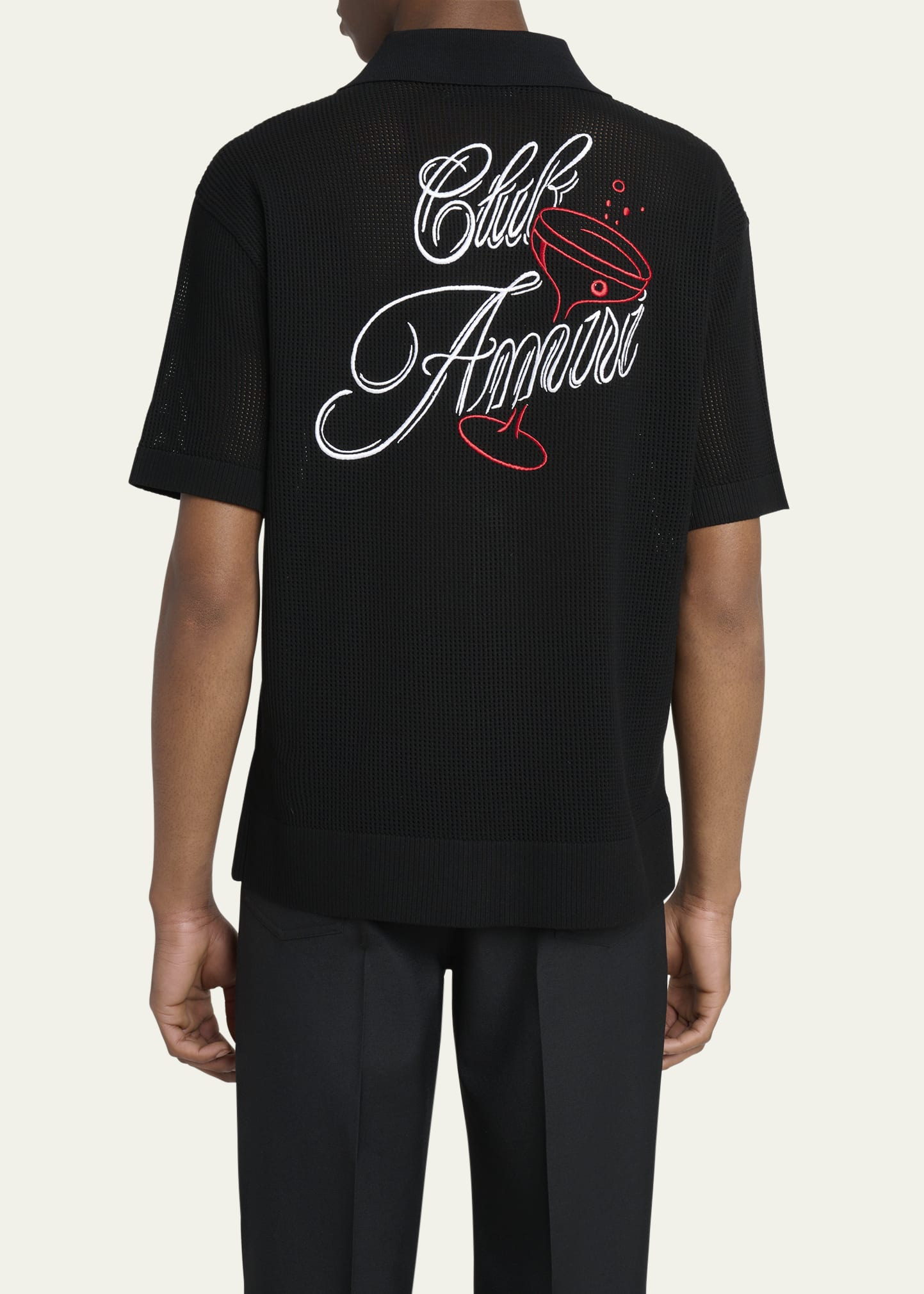 Men's Club Amiri Crochet Short-Sleeve Shirt - 3