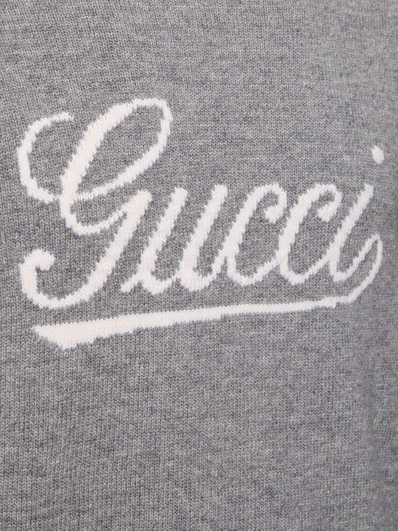 Gucci logo wool knit sweater - 4