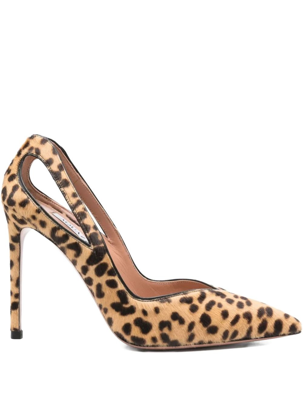105mm leopard-print cut-out pumps - 1