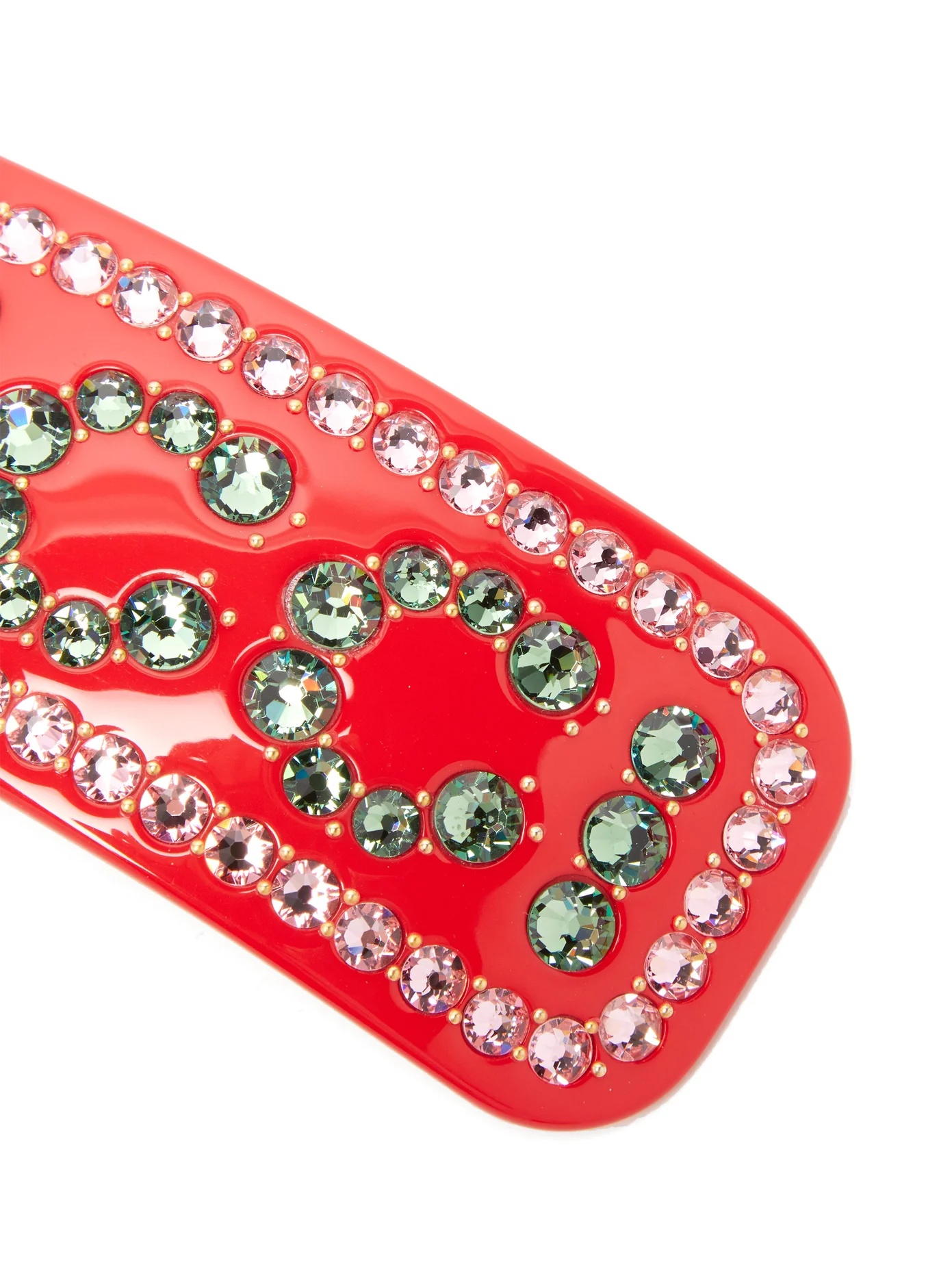 Crystal-logo resin hair slide - 6