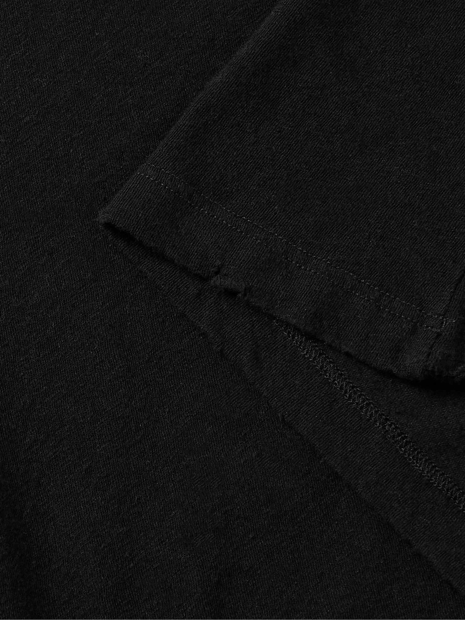 Distressed Cotton and Linen-Blend Jersey T-Shirt - 3