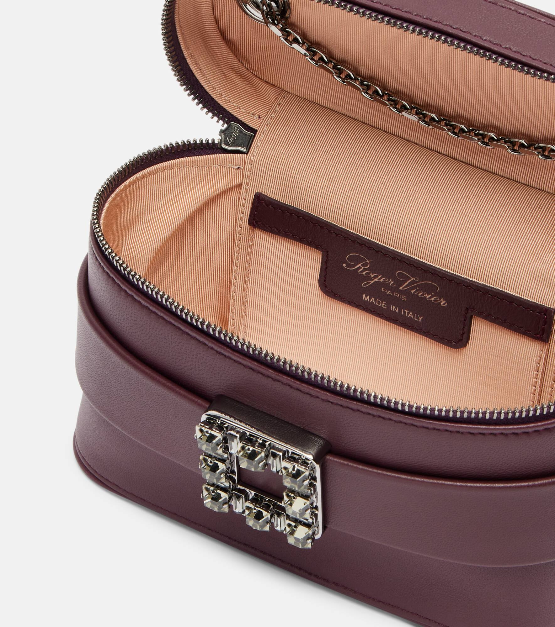 Vanity embellished leather tote bag - 3