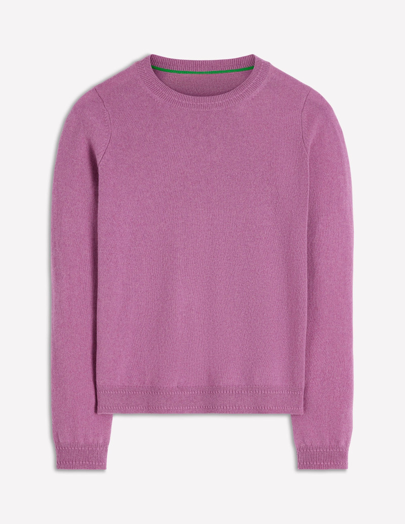 Eva Cashmere Crew Neck Sweater-Clover Purple 8